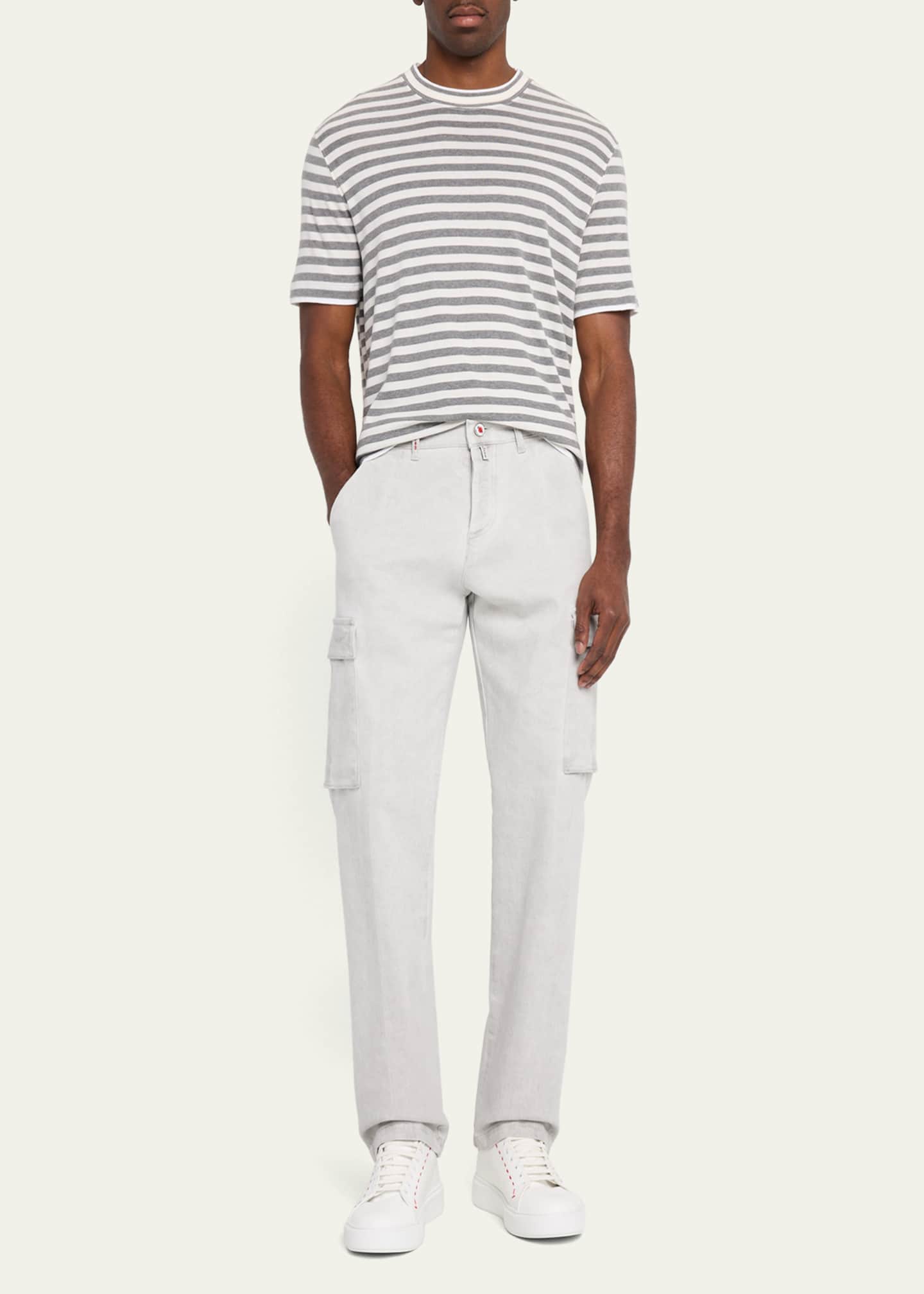 Kiton Men's Acid Wash Cargo Pants - Bergdorf Goodman