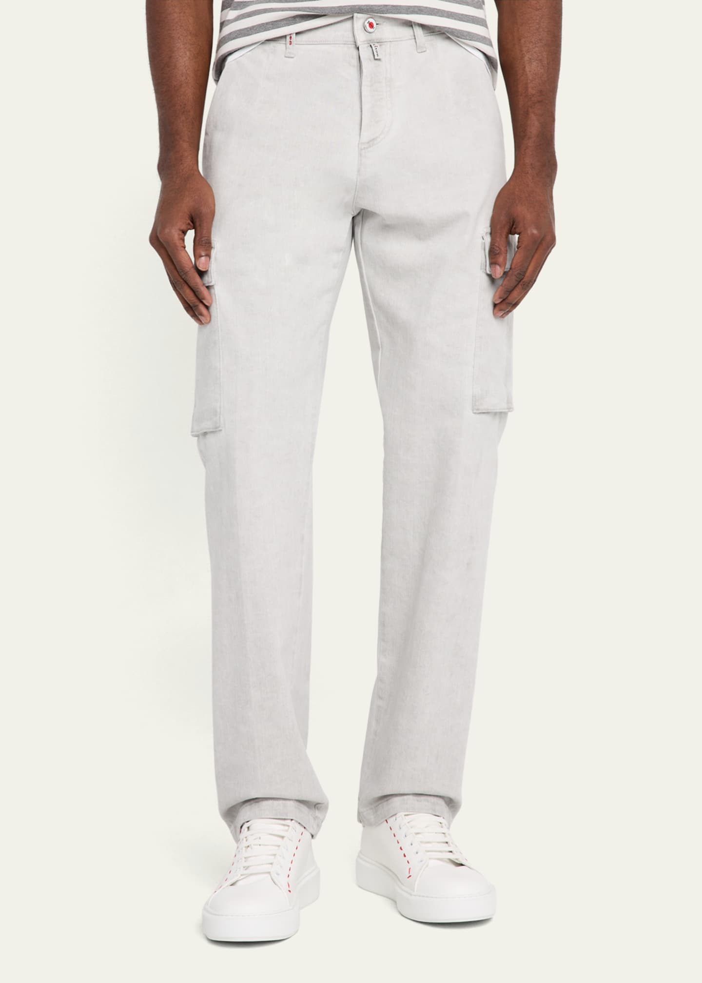 Kiton Men's Acid Wash Cargo Pants - Bergdorf Goodman