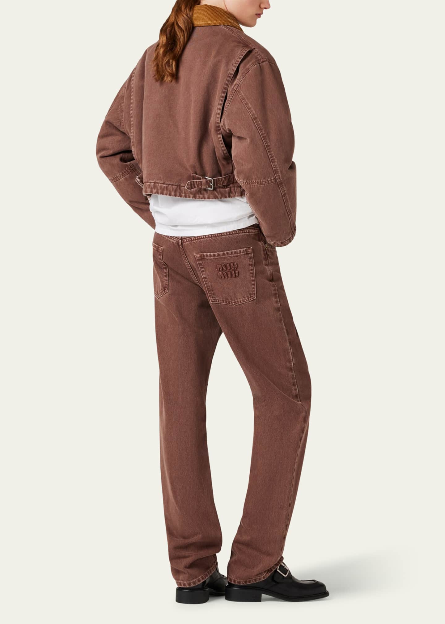 ジャケット MIUMIU OVERSIZED PADDED BOMBER JACKET IN CORDUROY Miu Miu Zip-Up Corduroy Collar Crop Padded Bomber Jacket