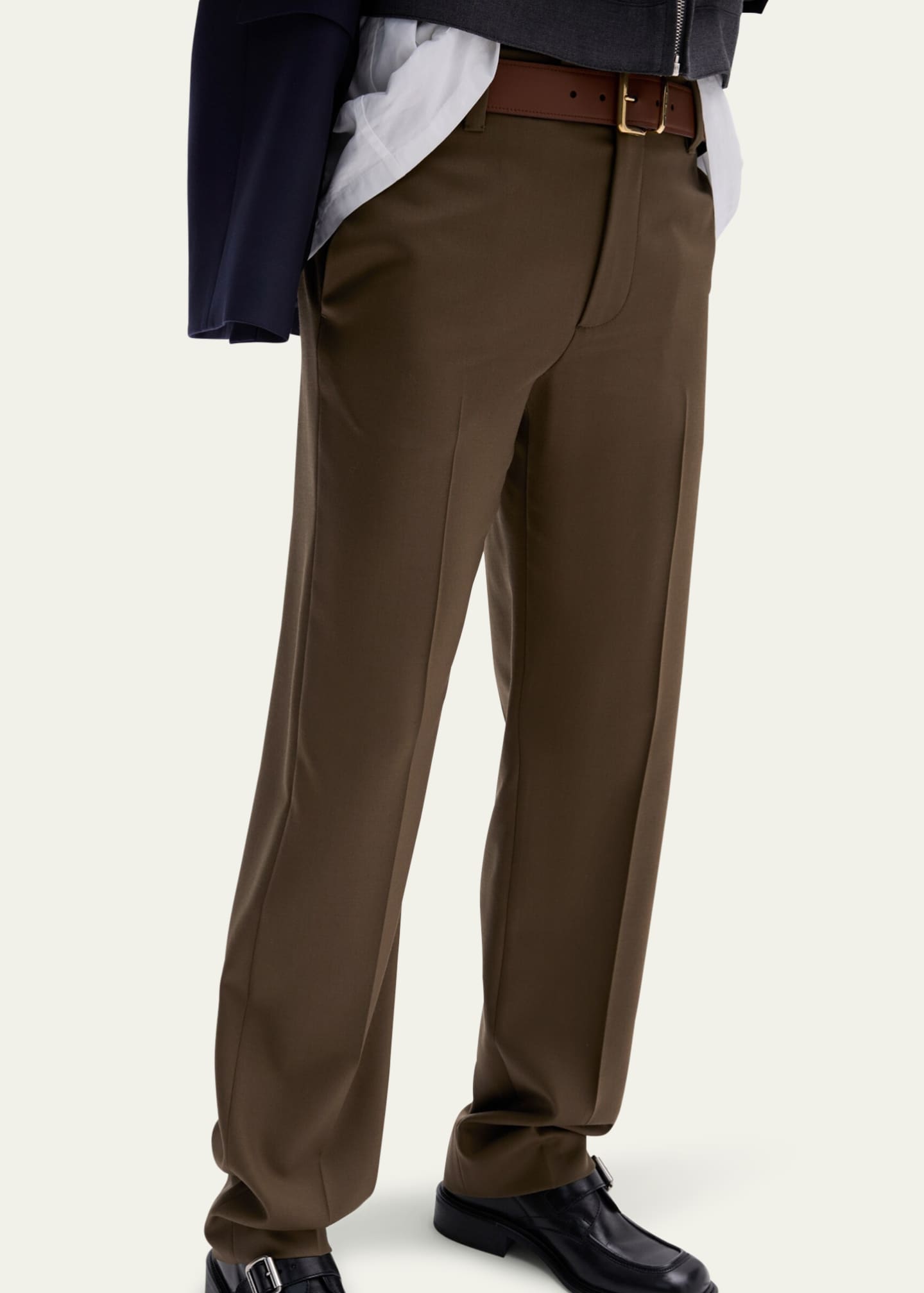 Miu Miu Straight Leg Wool Pants Image 3 of 3