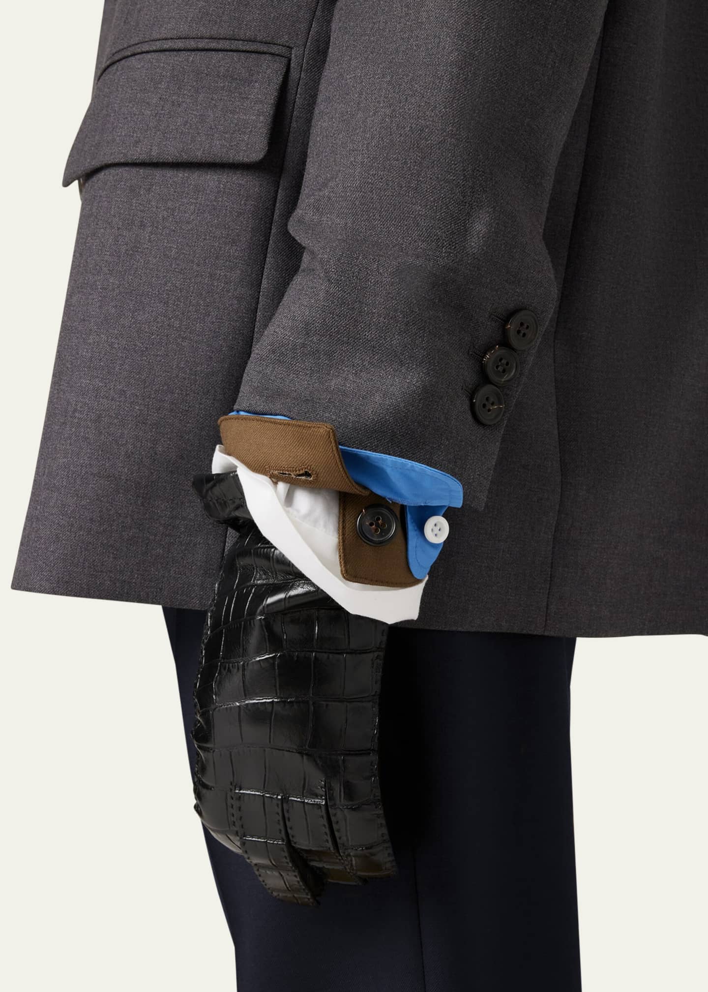 Miu Miu Logo Embroidered Oversized Wool Blazer Jacket Image 5 of 5