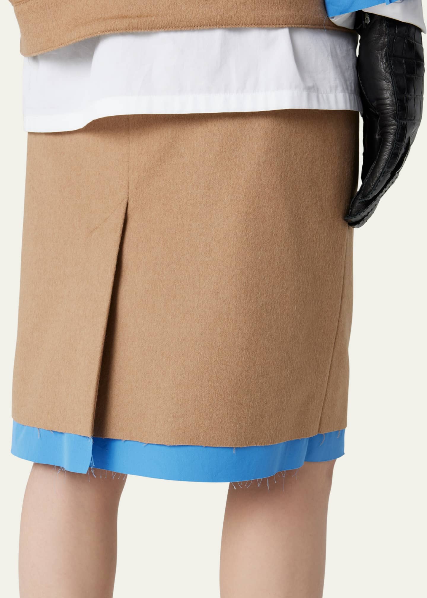 Miu Miu Mid-Rise Straight Knee Length Skirt Image 5 of 5