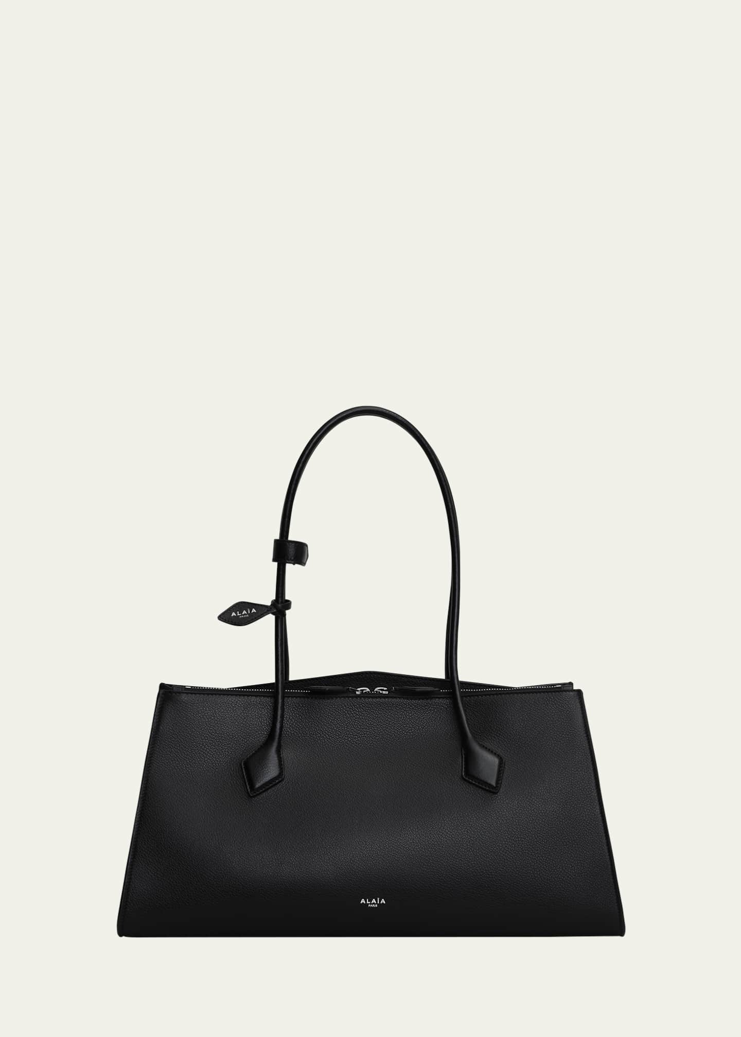 ALAIA Le Teckel Tote Bag in Grained Leather