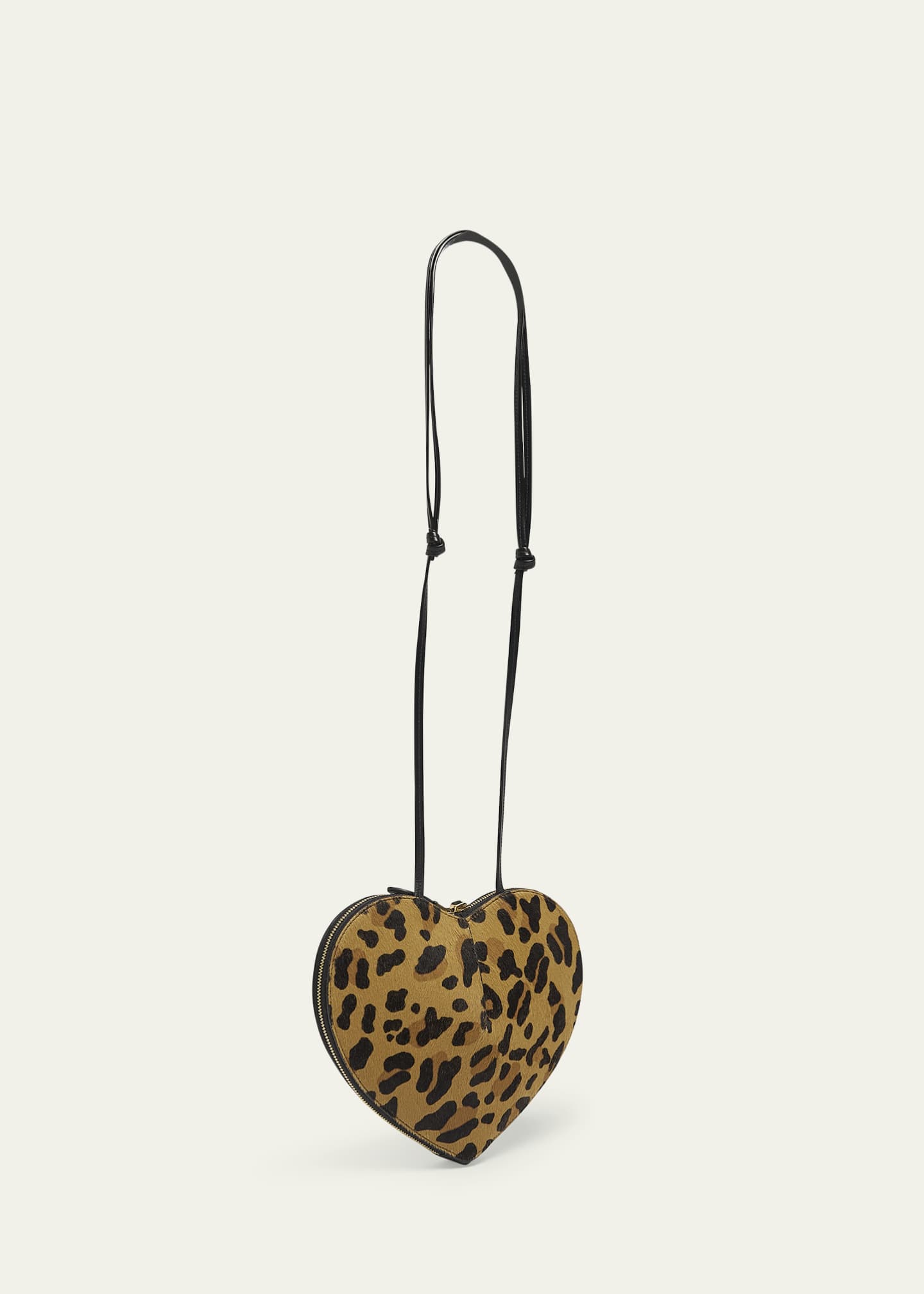 ALAIA Le Coeur Crossbody Bag in Leopard Calf Hair Image 3 of 5