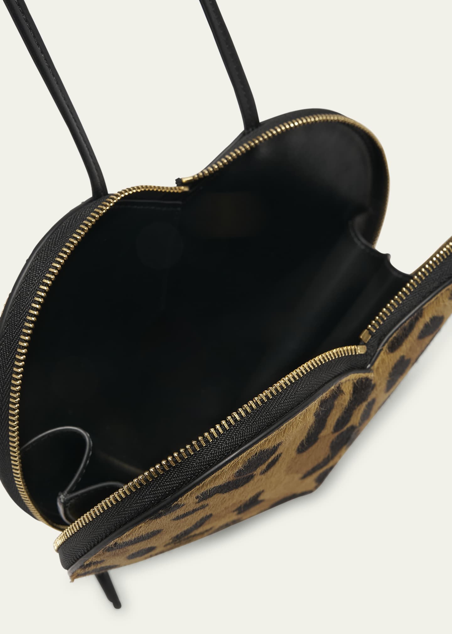 ALAIA Le Coeur Crossbody Bag in Leopard Calf Hair Image 4 of 5