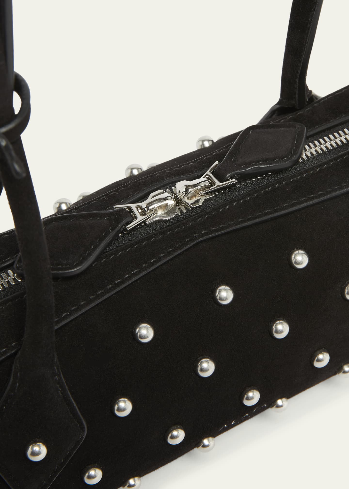 ALAIA Le Teckel Small Shoulder Bag in Studded Suede Image 6 of 6