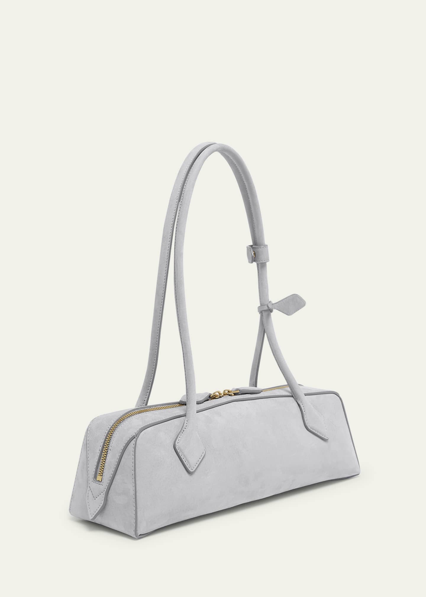 ALAIA Le Teckel Medium Suede Shoulder Bag Image 3 of 6