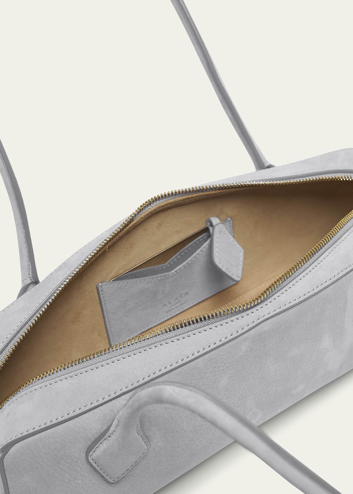 ALAIA Le Teckel Medium Suede Shoulder Bag Image 4 of 6