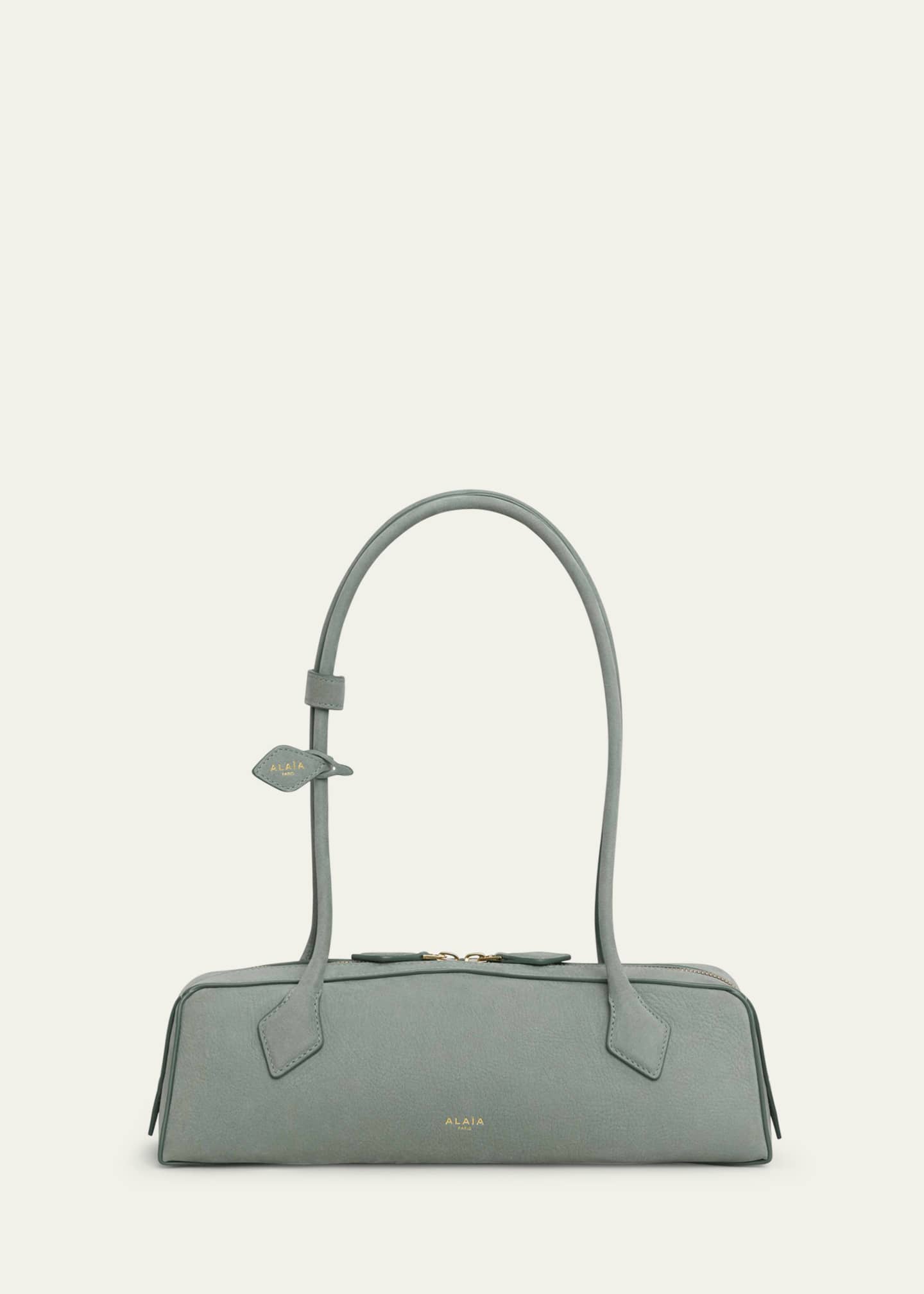 ALAIA Le Teckel Medium Suede Shoulder Bag Image 3 of 6