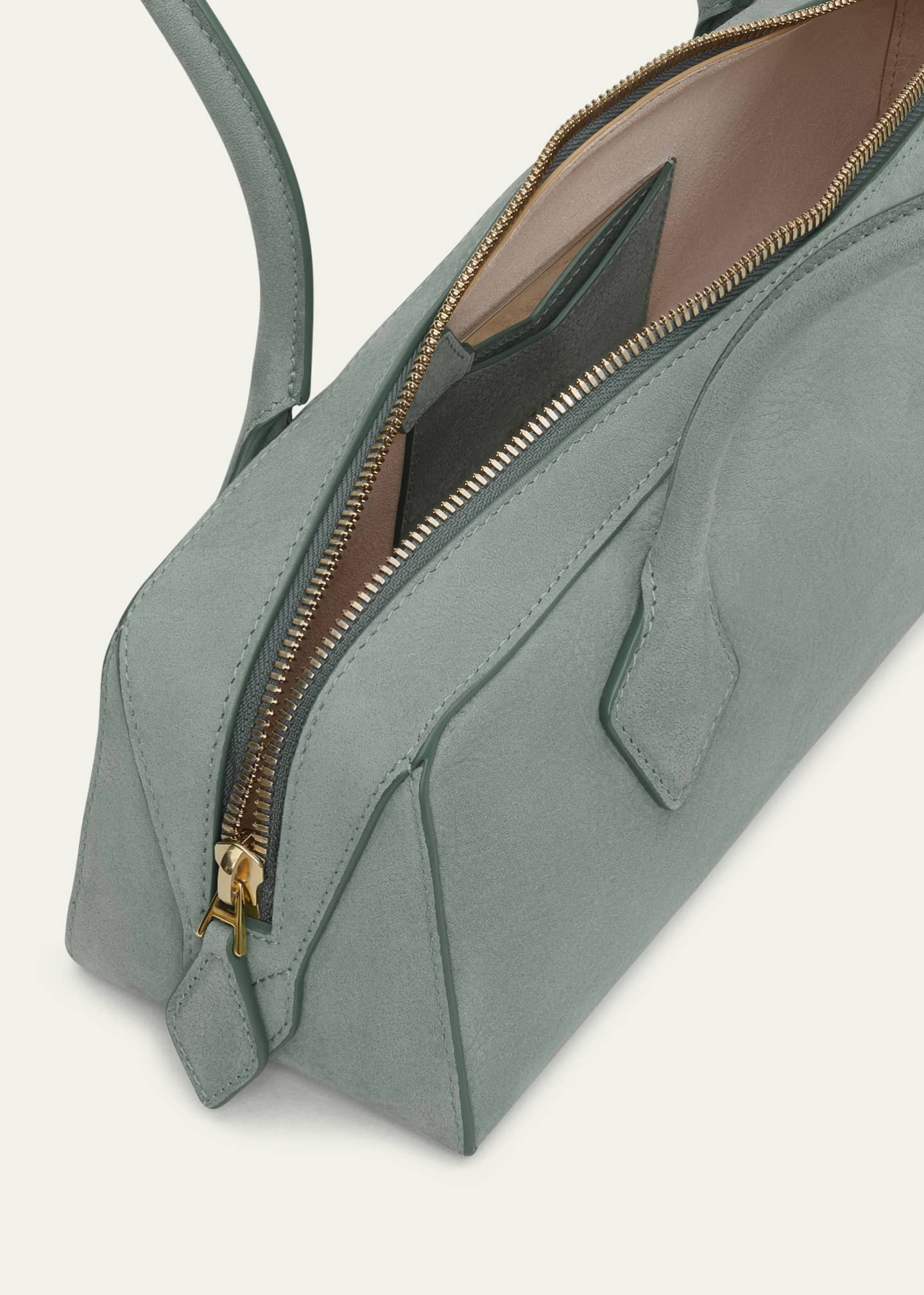 ALAIA Le Teckel Medium Suede Shoulder Bag Image 4 of 6