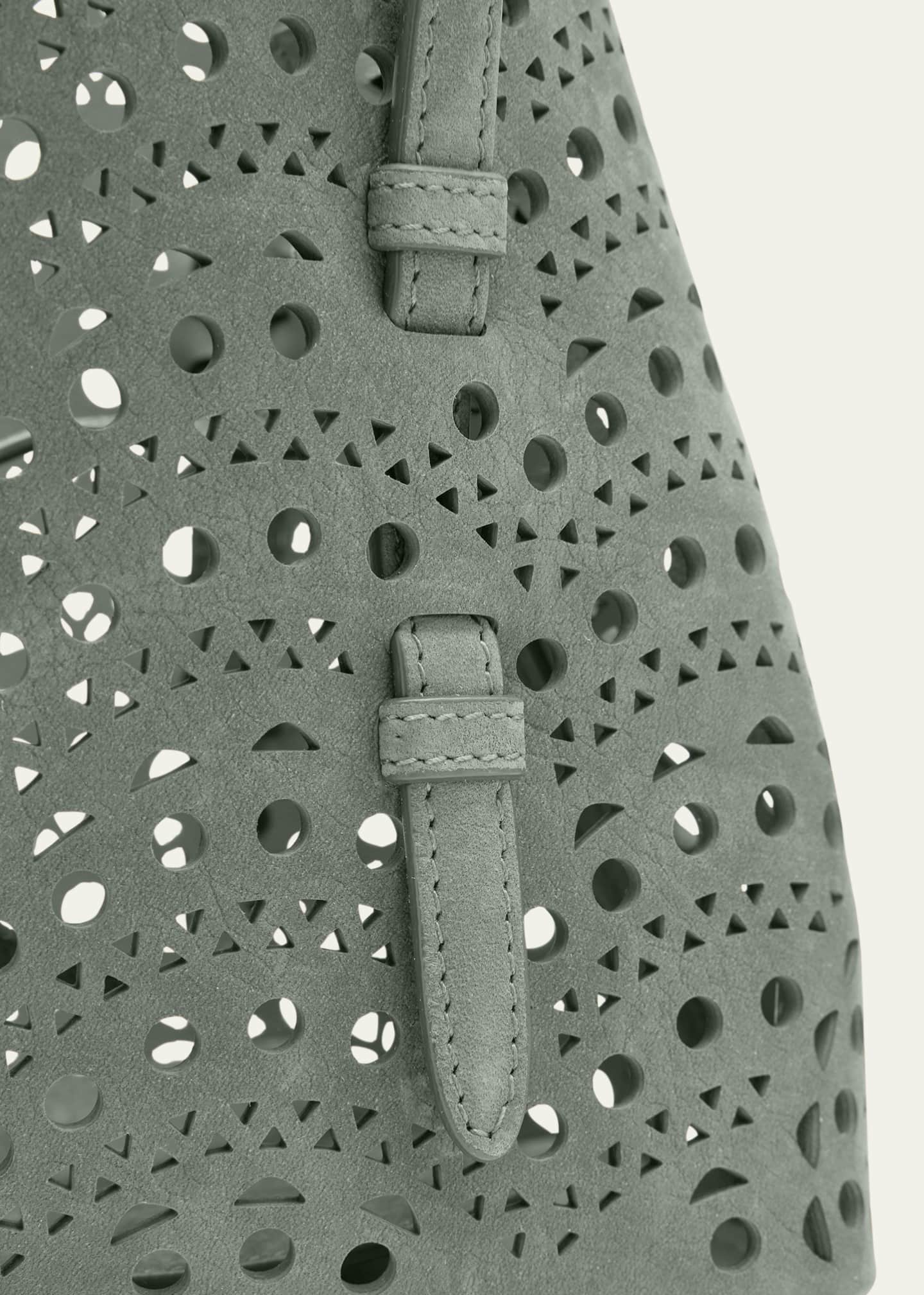 ALAIA Mina 20 Top-Handle Bag in Perforated Suede Image 6 of 6