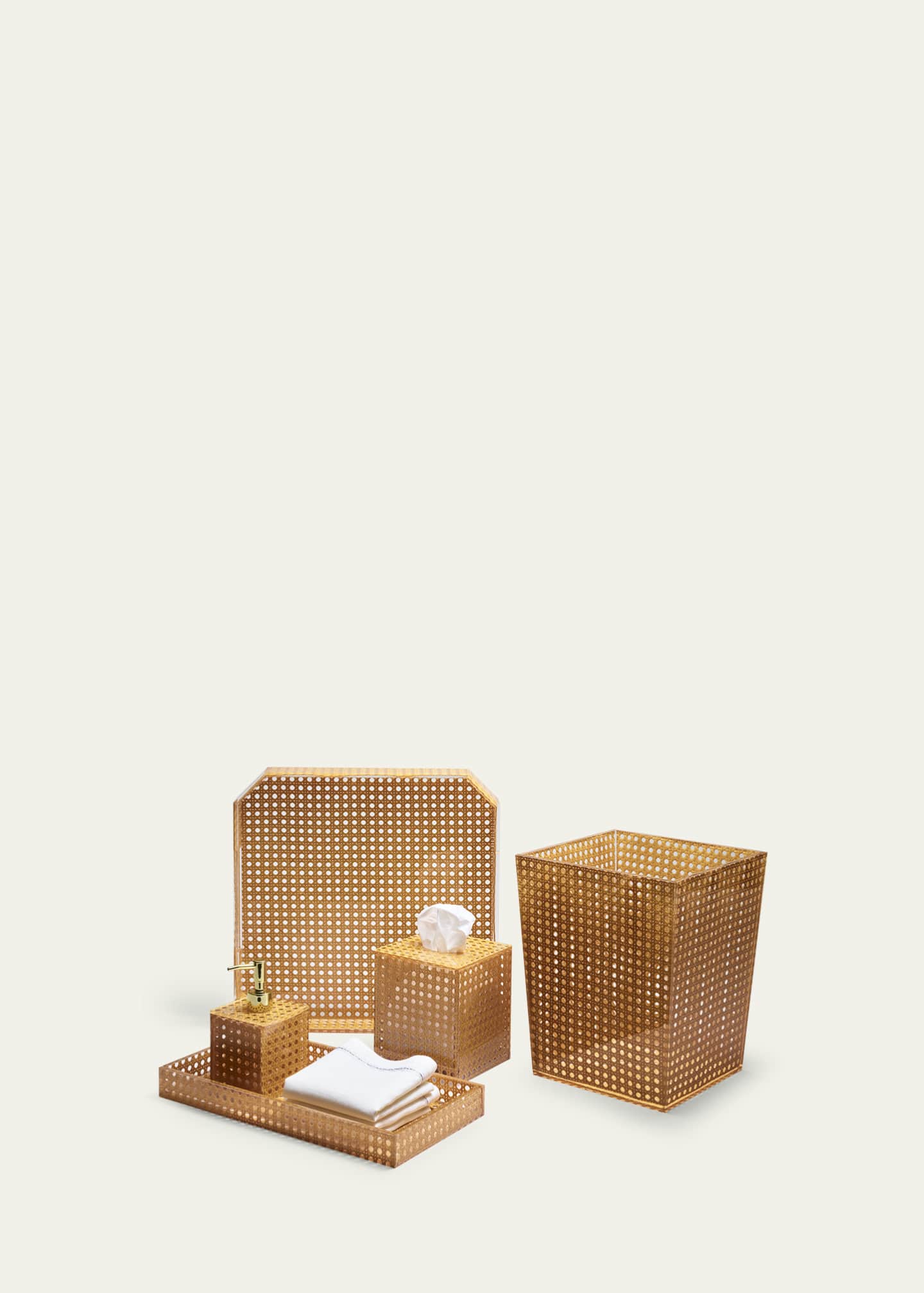Kim Seybert Reed Soap Dispenser, Natural Image 3 of 5