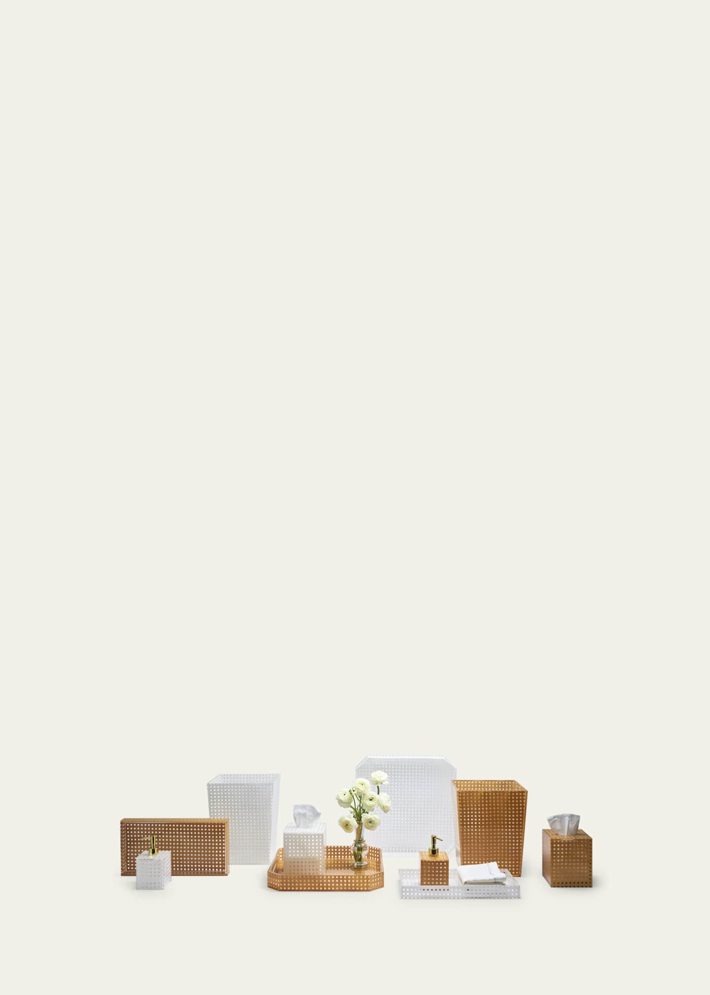 Kim Seybert Reed Tissue Box, White Image 2 of 5