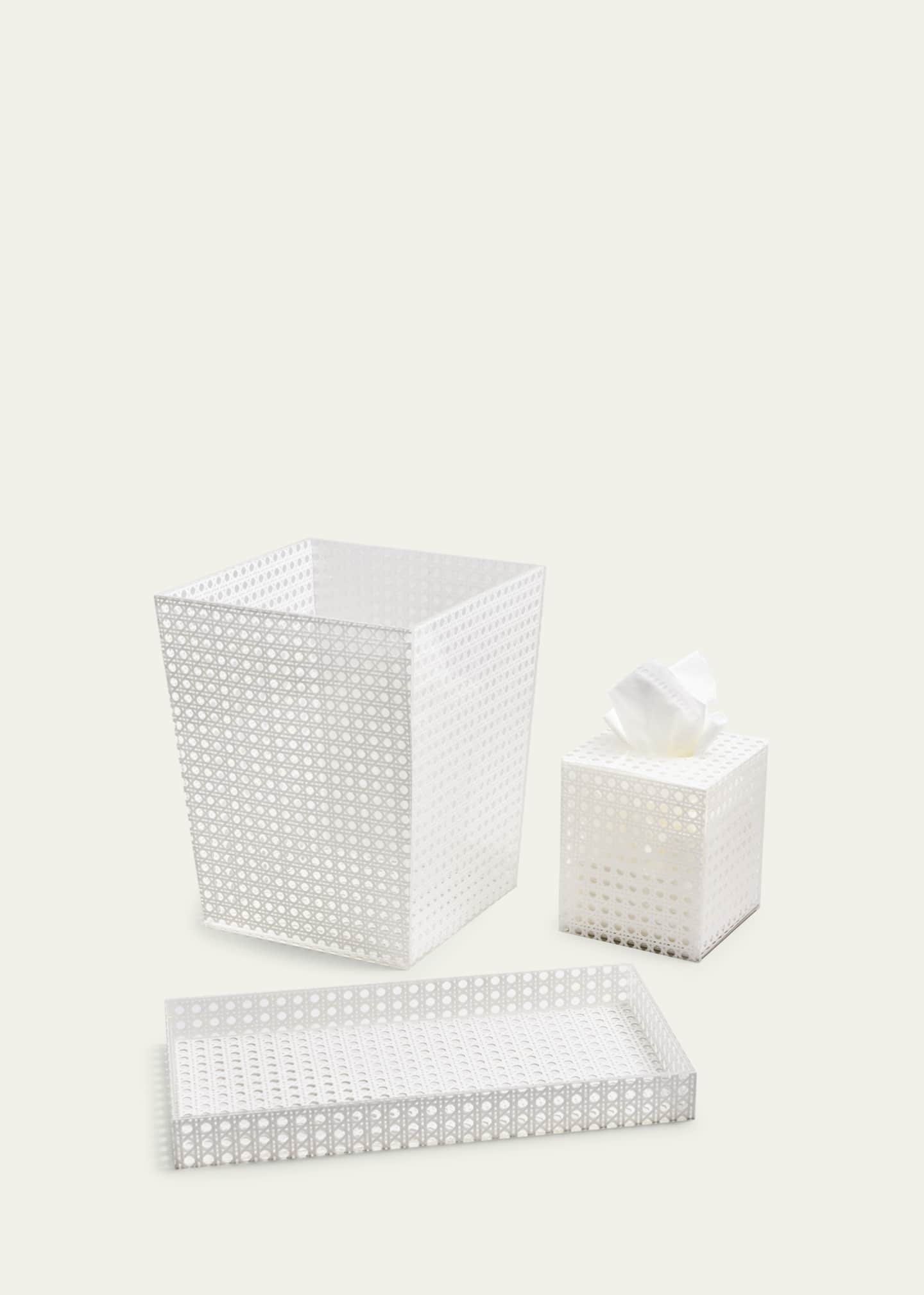 Kim Seybert Reed Tissue Box, White Image 3 of 5