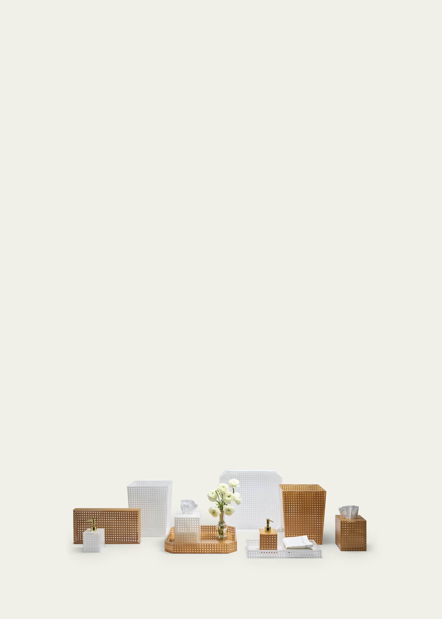 Kim Seybert Reed Soap Dispenser, White Image 2 of 5