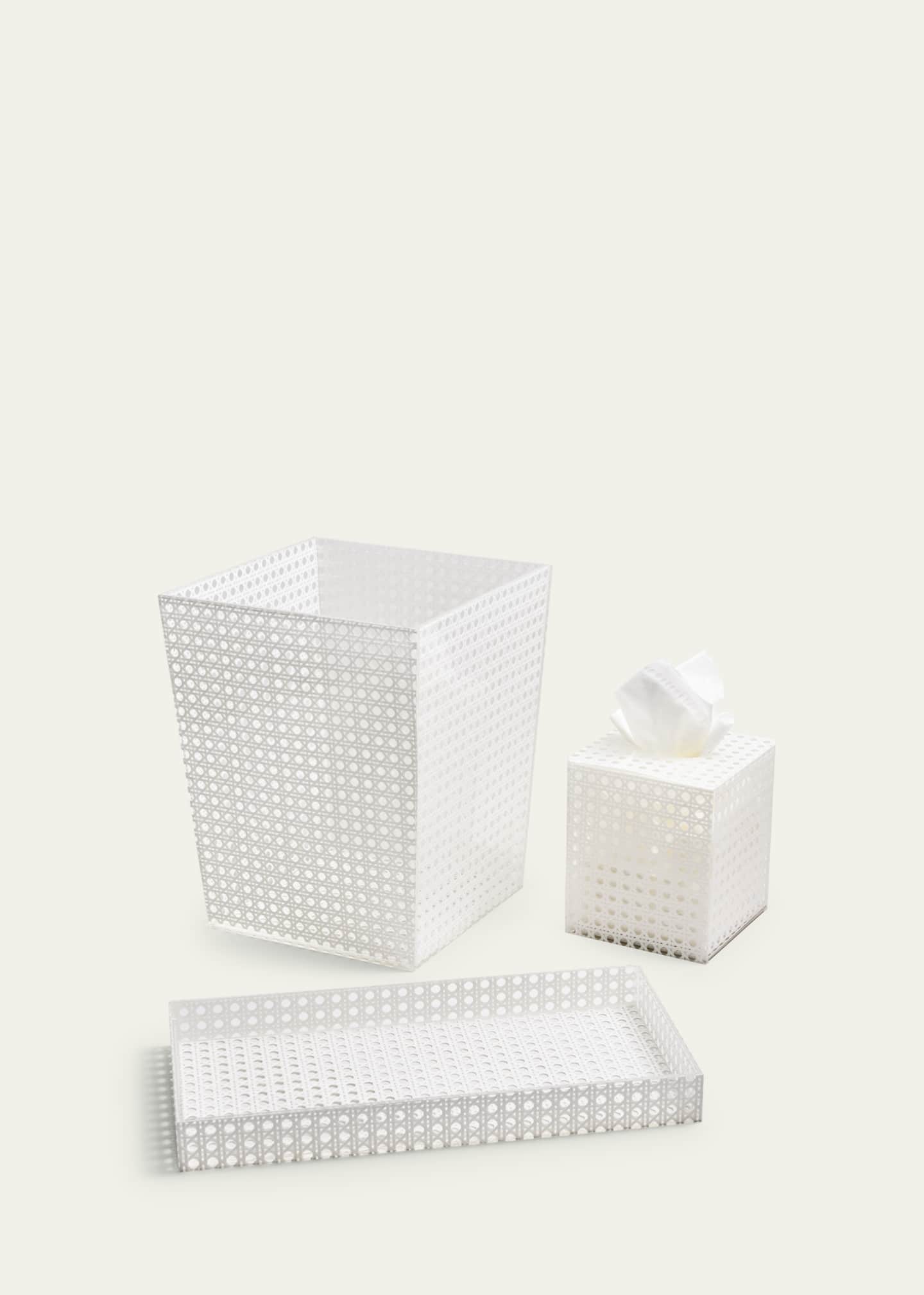 Kim Seybert Reed Soap Dispenser, White Image 3 of 5