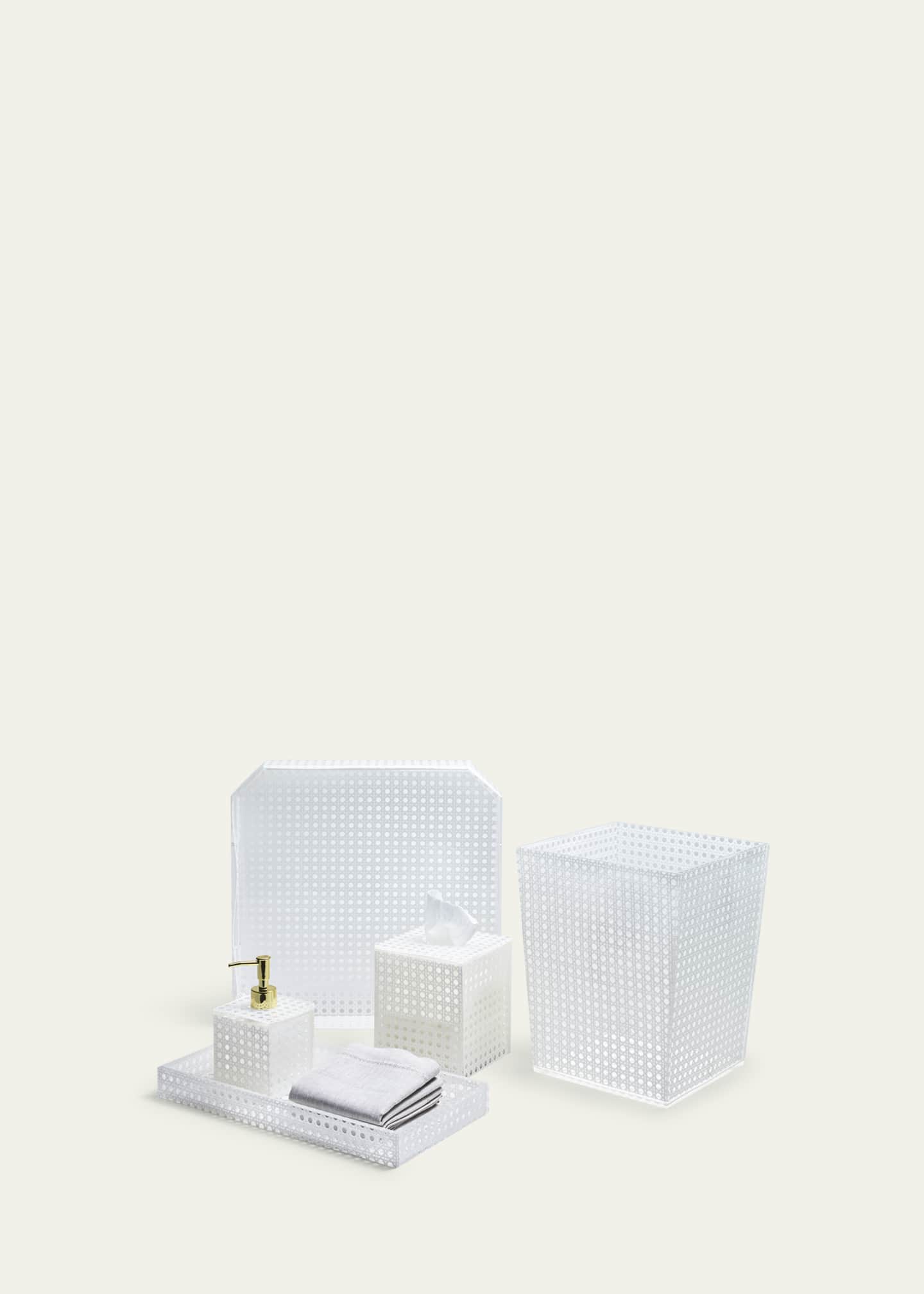 Kim Seybert Reed Soap Dispenser, White Image 5 of 5