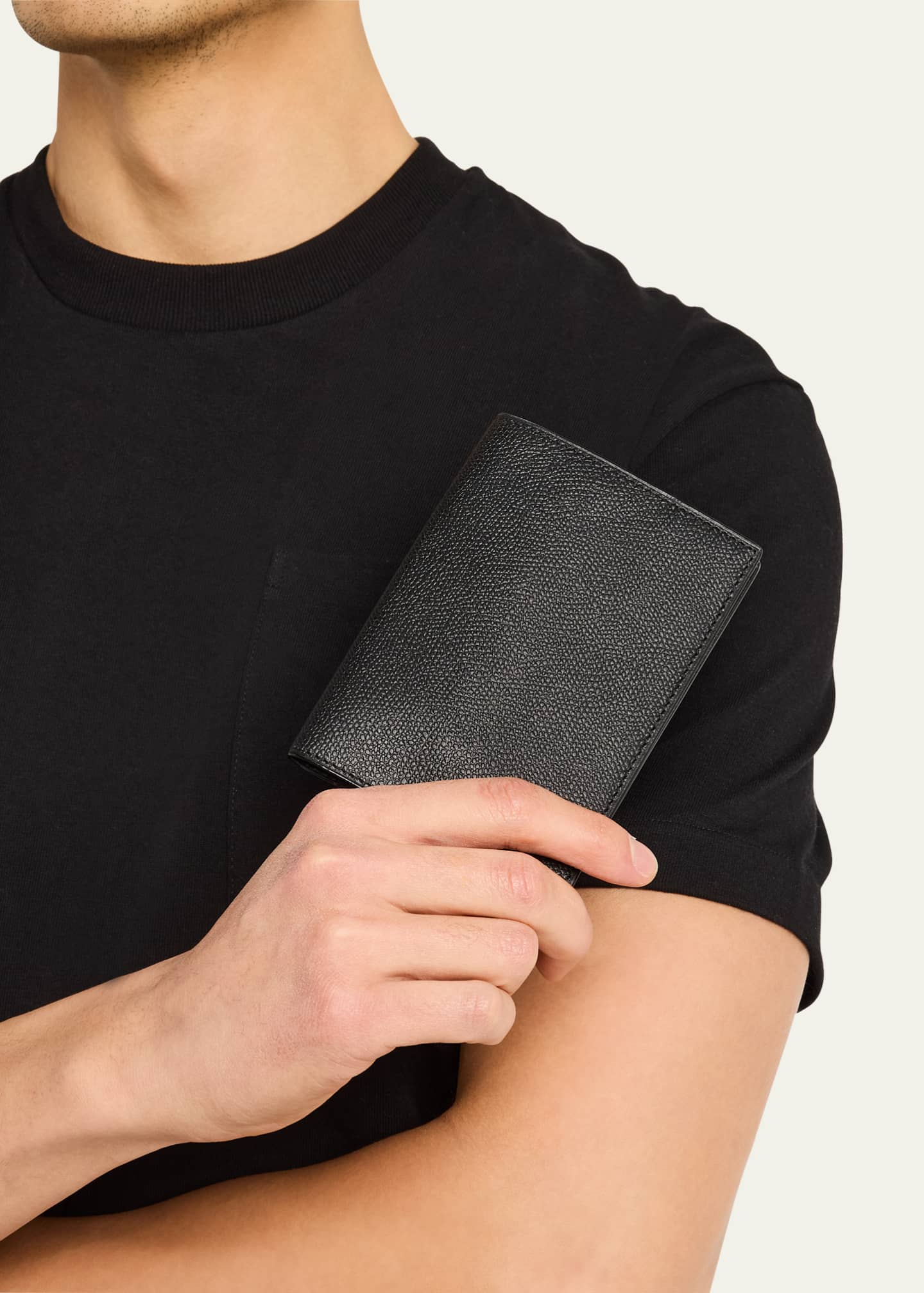 Valextra Men's Leather Passport Cover Image 2 of 4