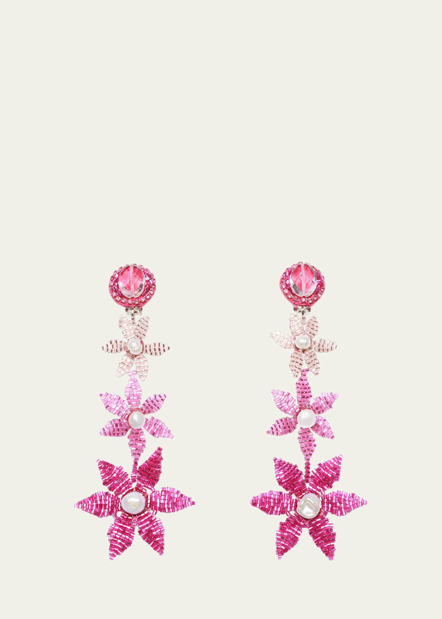 Ranjana Khan Tiered Pink Degrade Earrings Image 1 of 2
