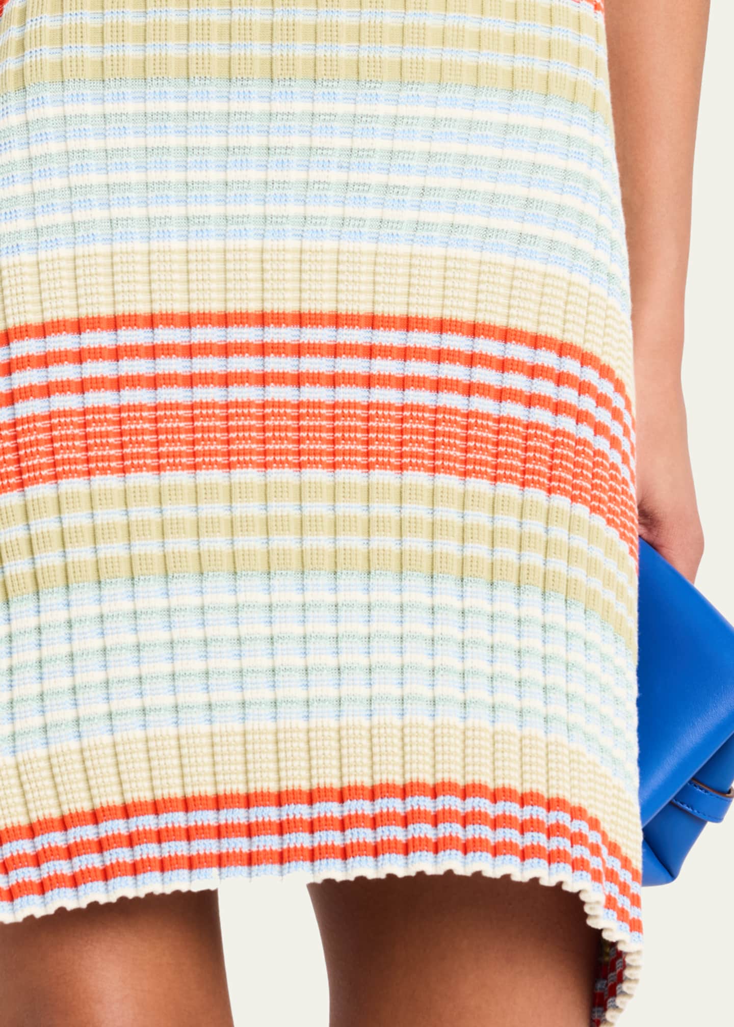 Ramy Brook Cailin Striped Rib-Knit Mini Dress Image 5 of 5