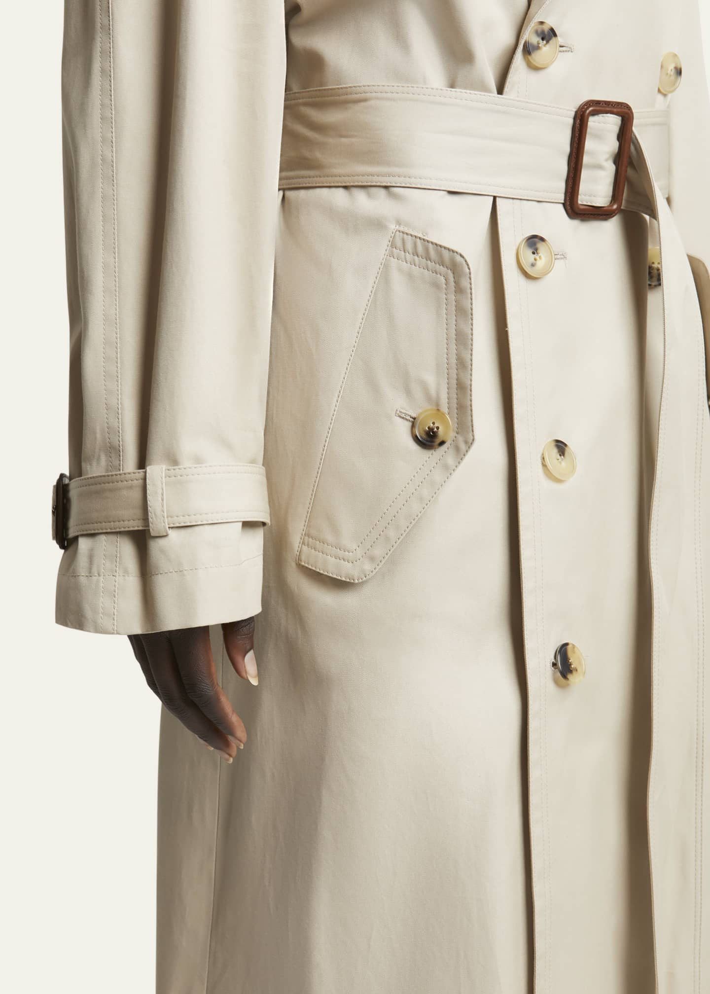 Saint Laurent Beige Polyamide Trench Coat main image 1