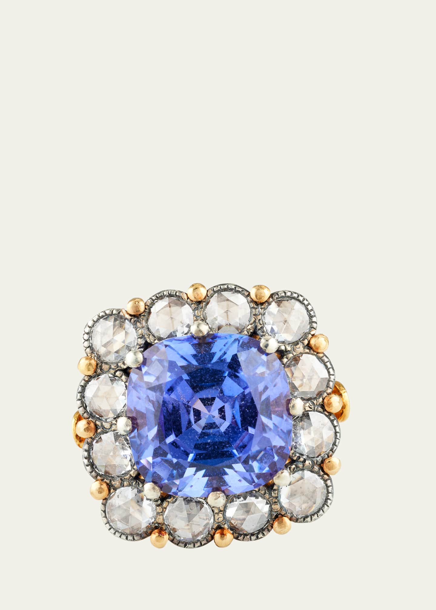 Arman Sarkisyan Rose-Cut Diamond and Tanzanite Statement Ring Image 1 of 4