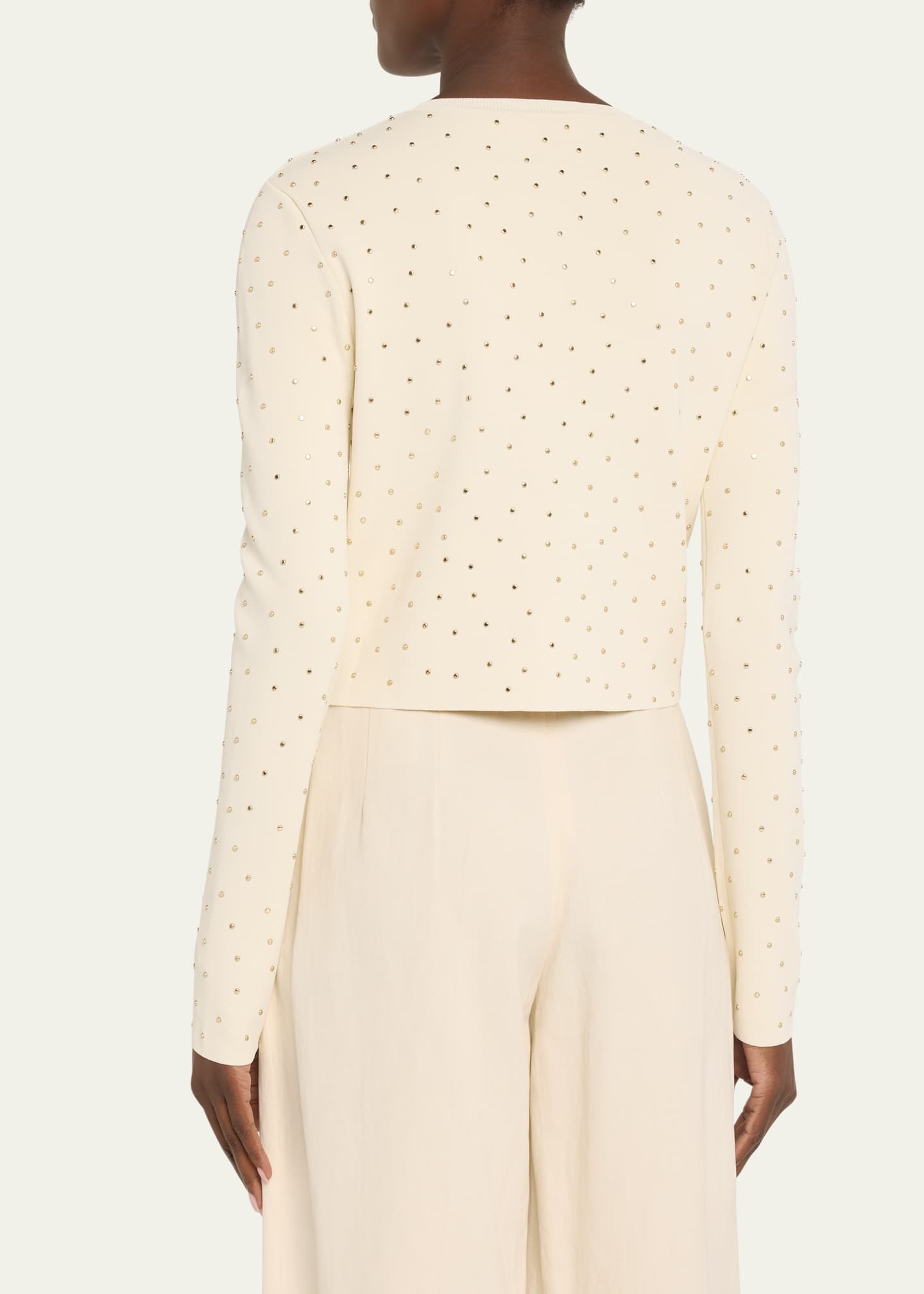 Altuzarra Ferris Studded Jersey Cardigan Image 3 of 5