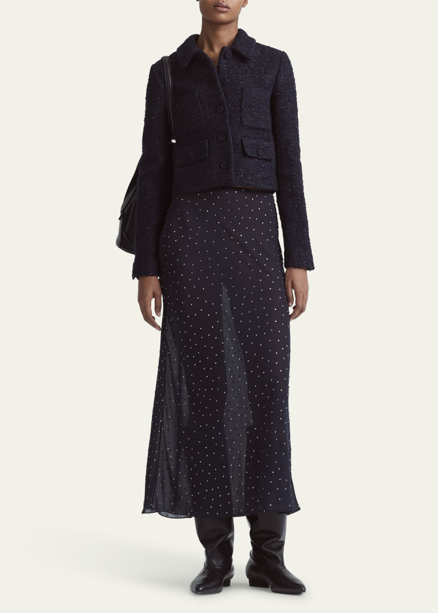 Altuzarra Astley Crop Metallic Wool Jacket Image 2 of 5