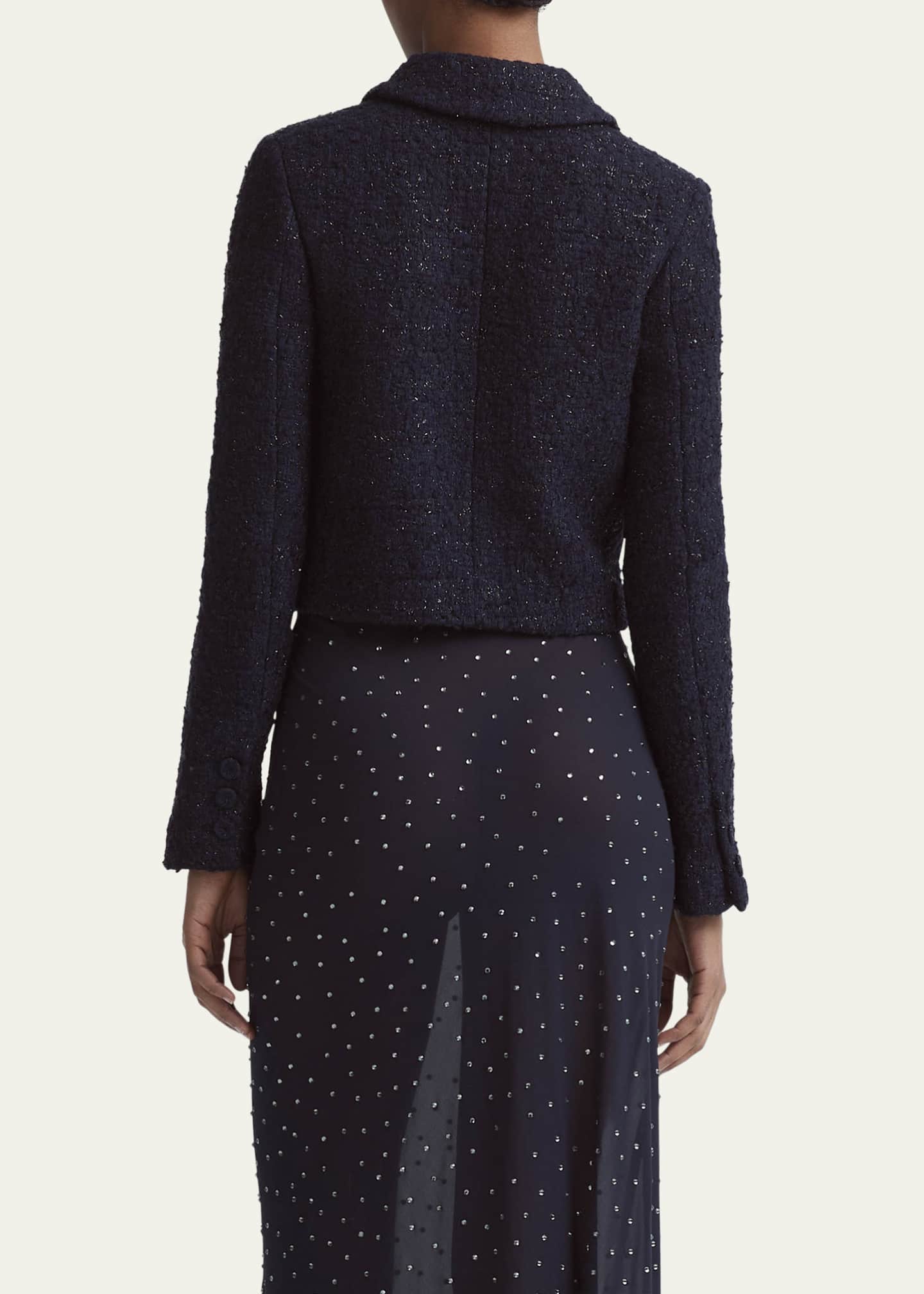 Altuzarra Astley Crop Metallic Wool Jacket Image 3 of 5