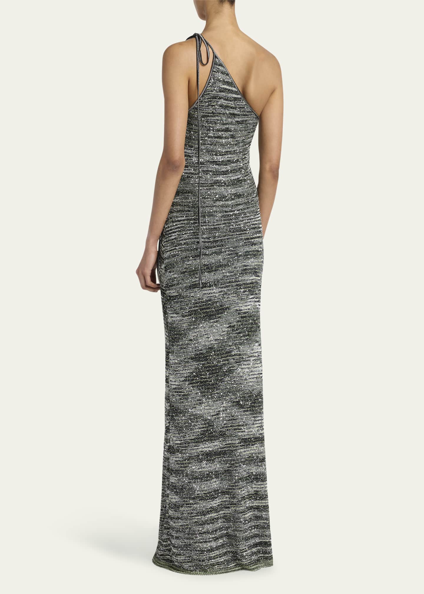 Missoni Long One-Shoulder Tie-Dye Dress Image 3 of 5