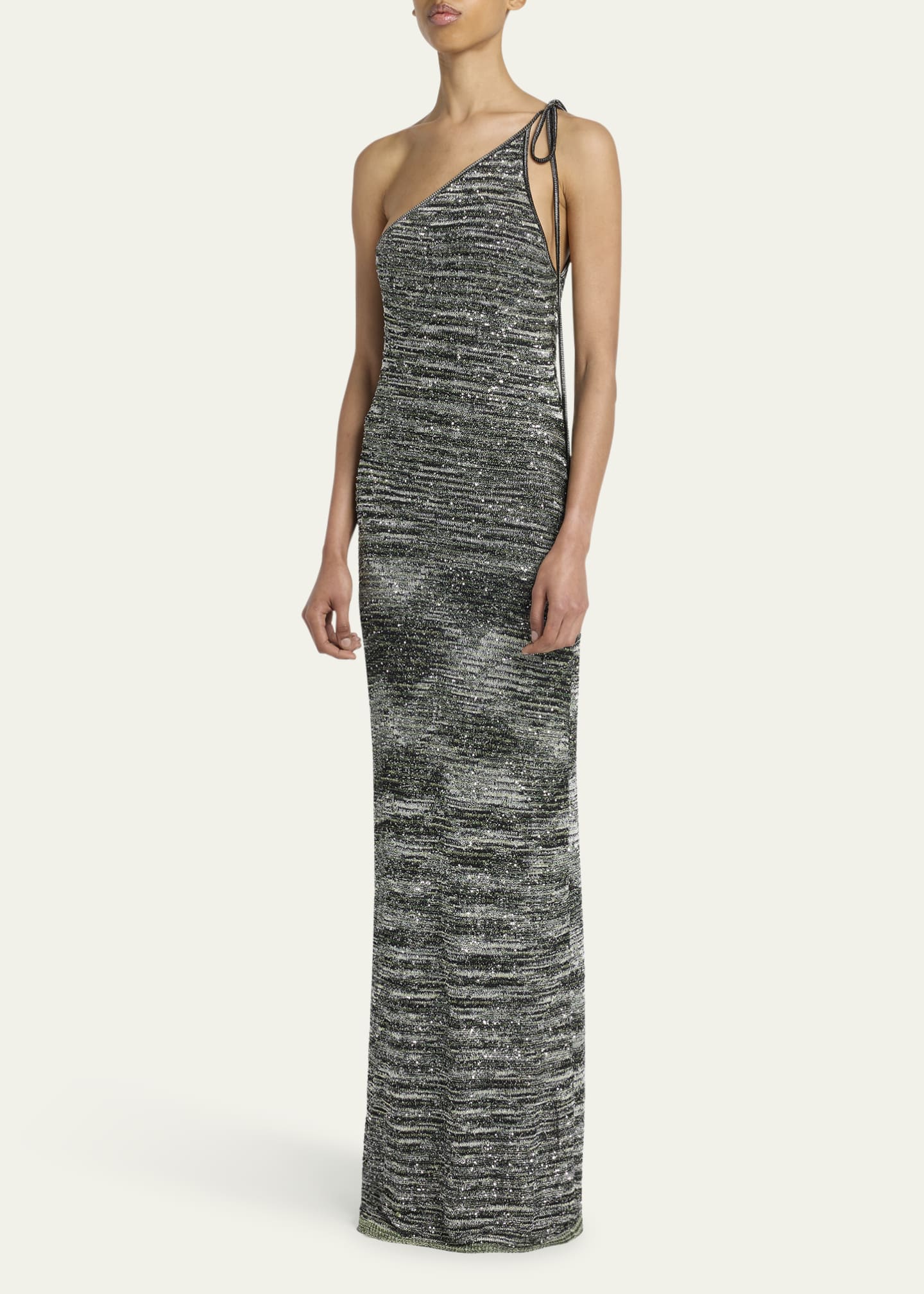 Missoni Long One-Shoulder Tie-Dye Dress Image 4 of 5