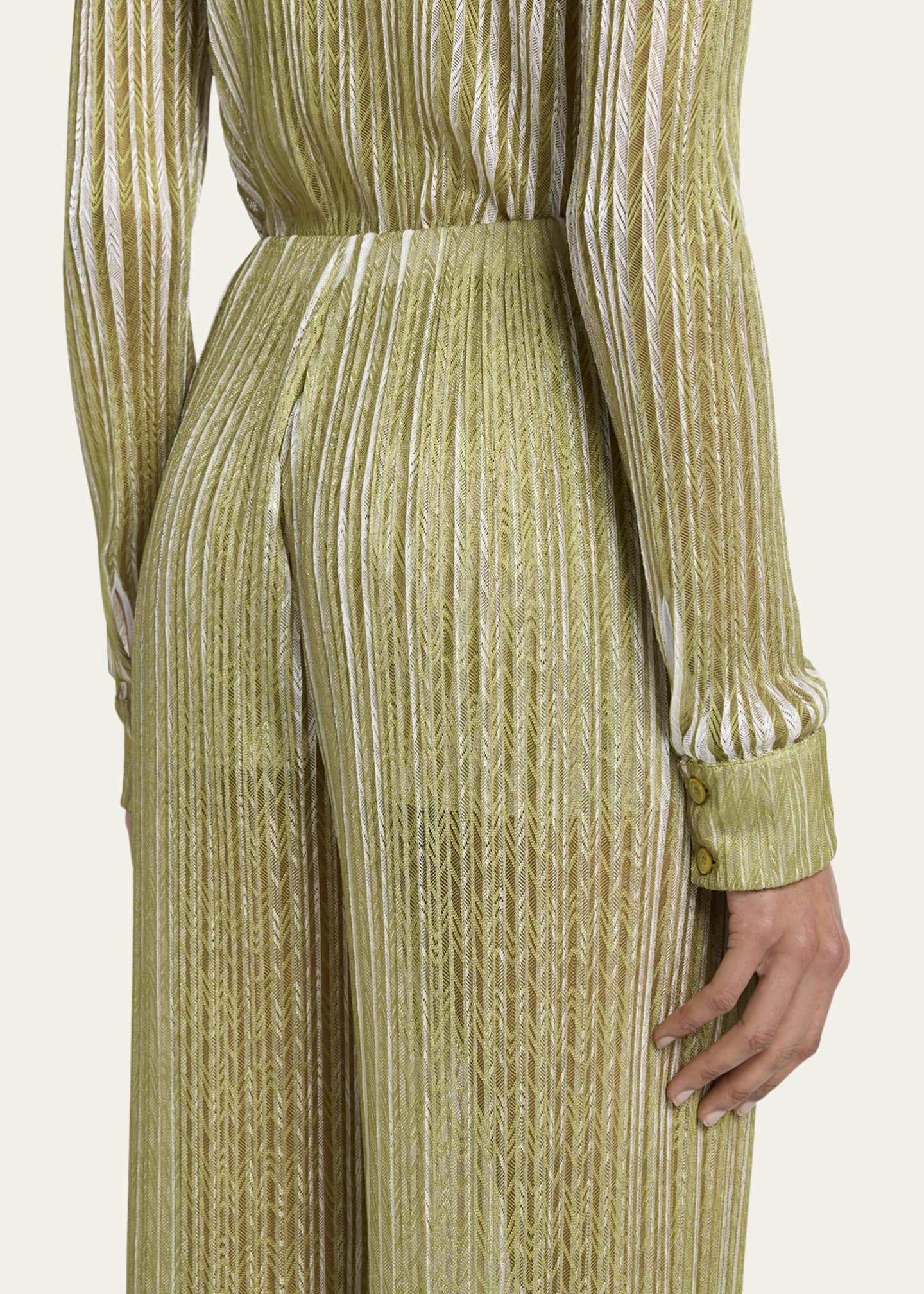 High Waist Straight Leg Trousers - Thumbnail 5