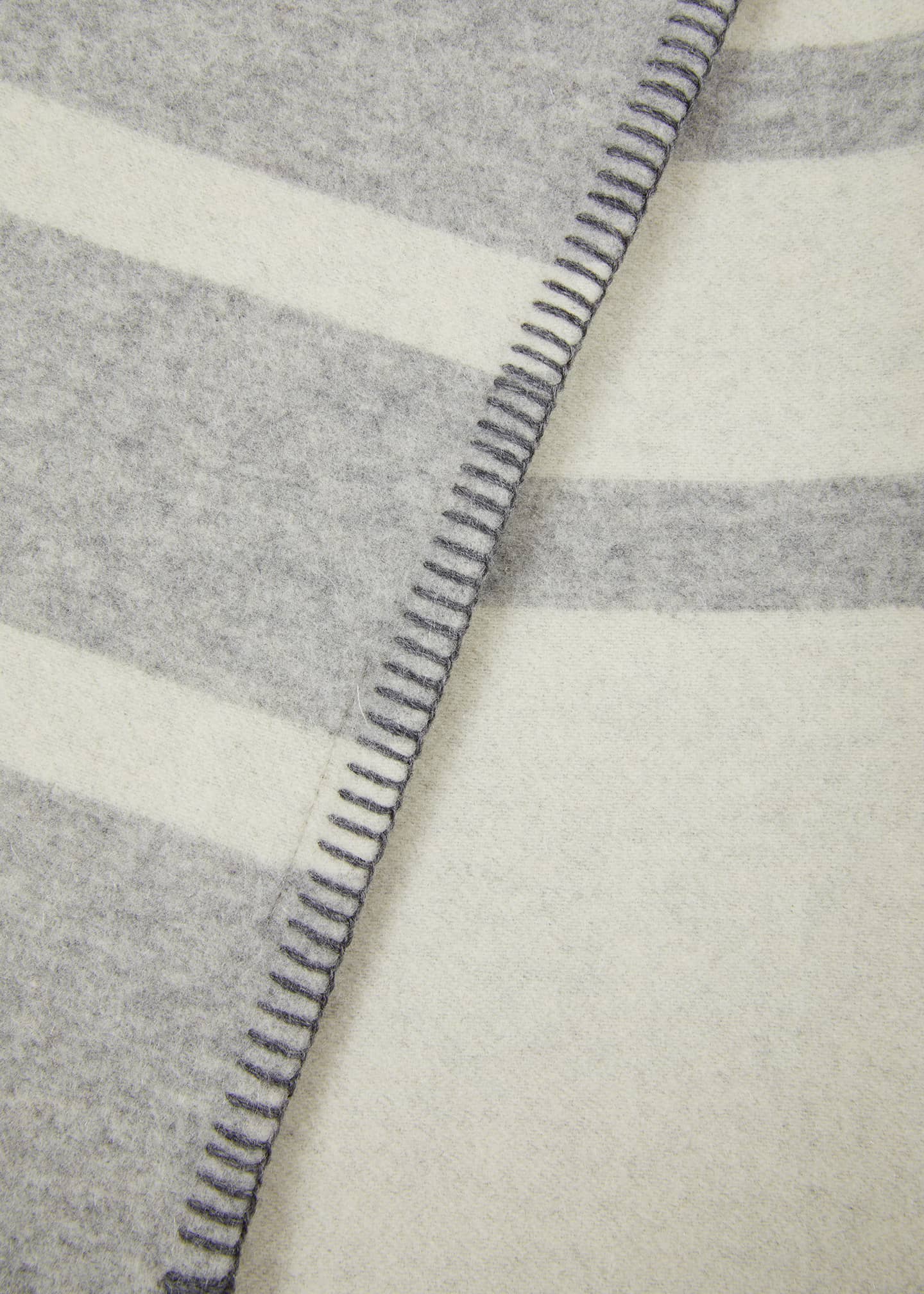 LANEROSSI Optical Double-Face Reversible Wool/Cashmere Throw, 51" x 70" Image 5 of 5