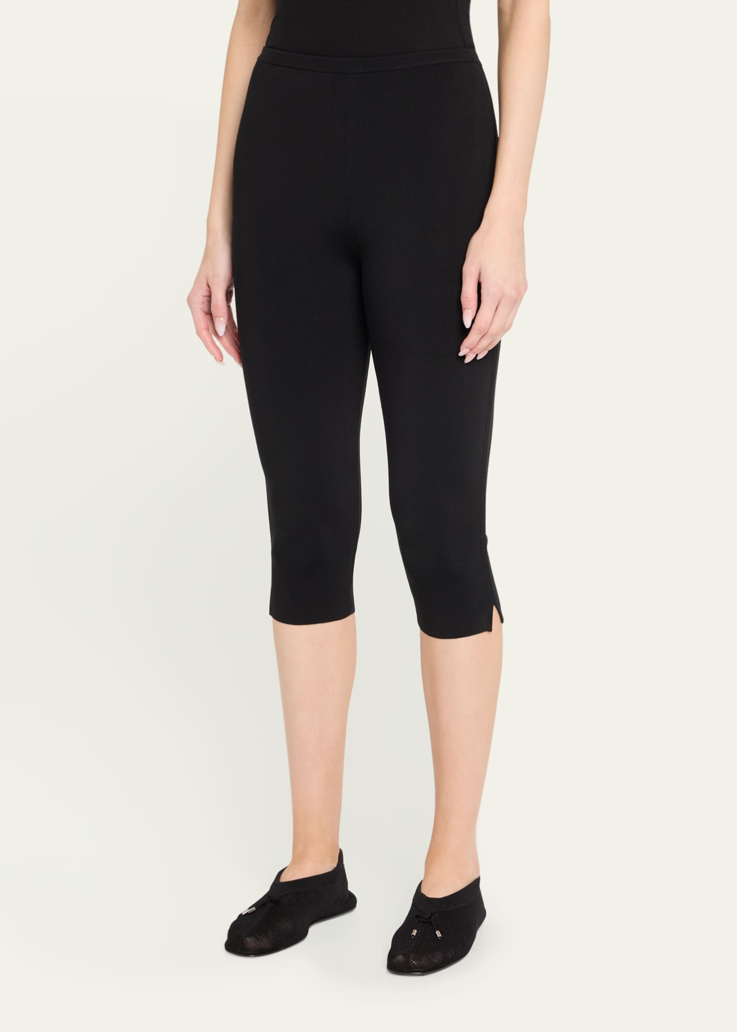 Toteme Compact Knit Capri Trousers - Bergdorf Goodman
