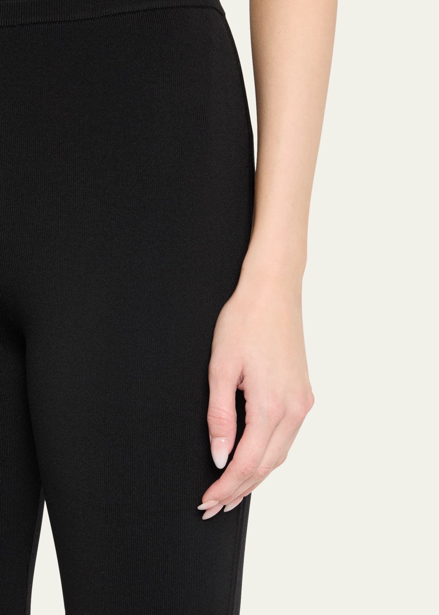 パンツ toteme COMPACT KNIT CAPRI TROUSERS (252 WRB0276 YA0187 001) Compact knit capri trousers black – TOTEME
