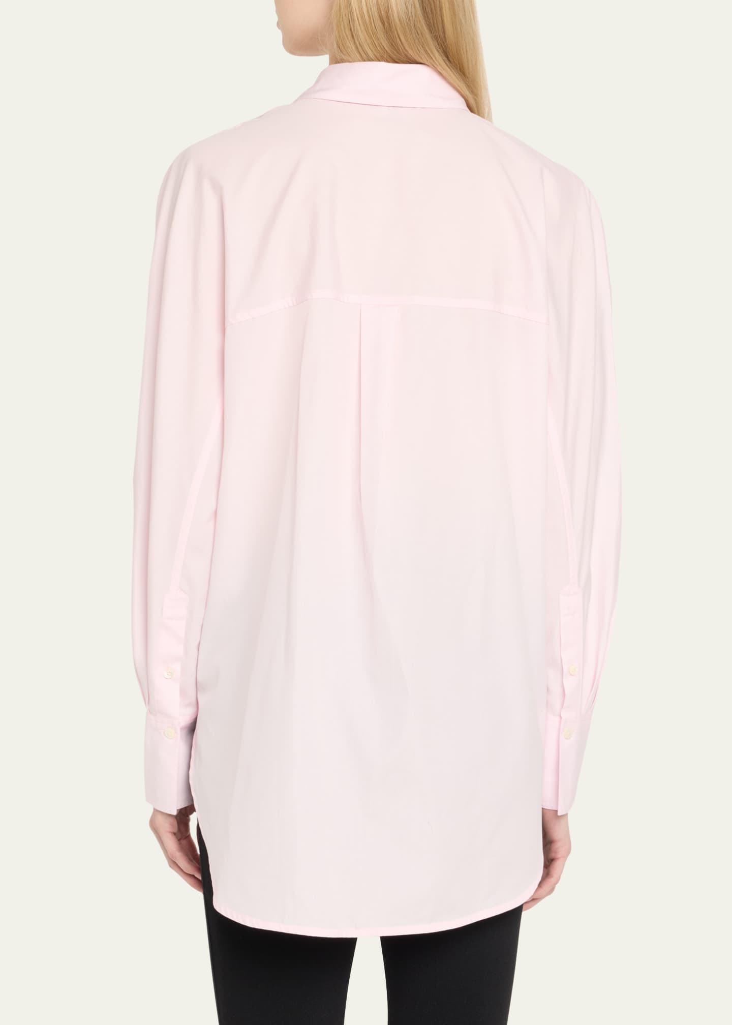 Toteme Kimono-Sleeve Poplin Button-Down Shirt Image 3 of 4