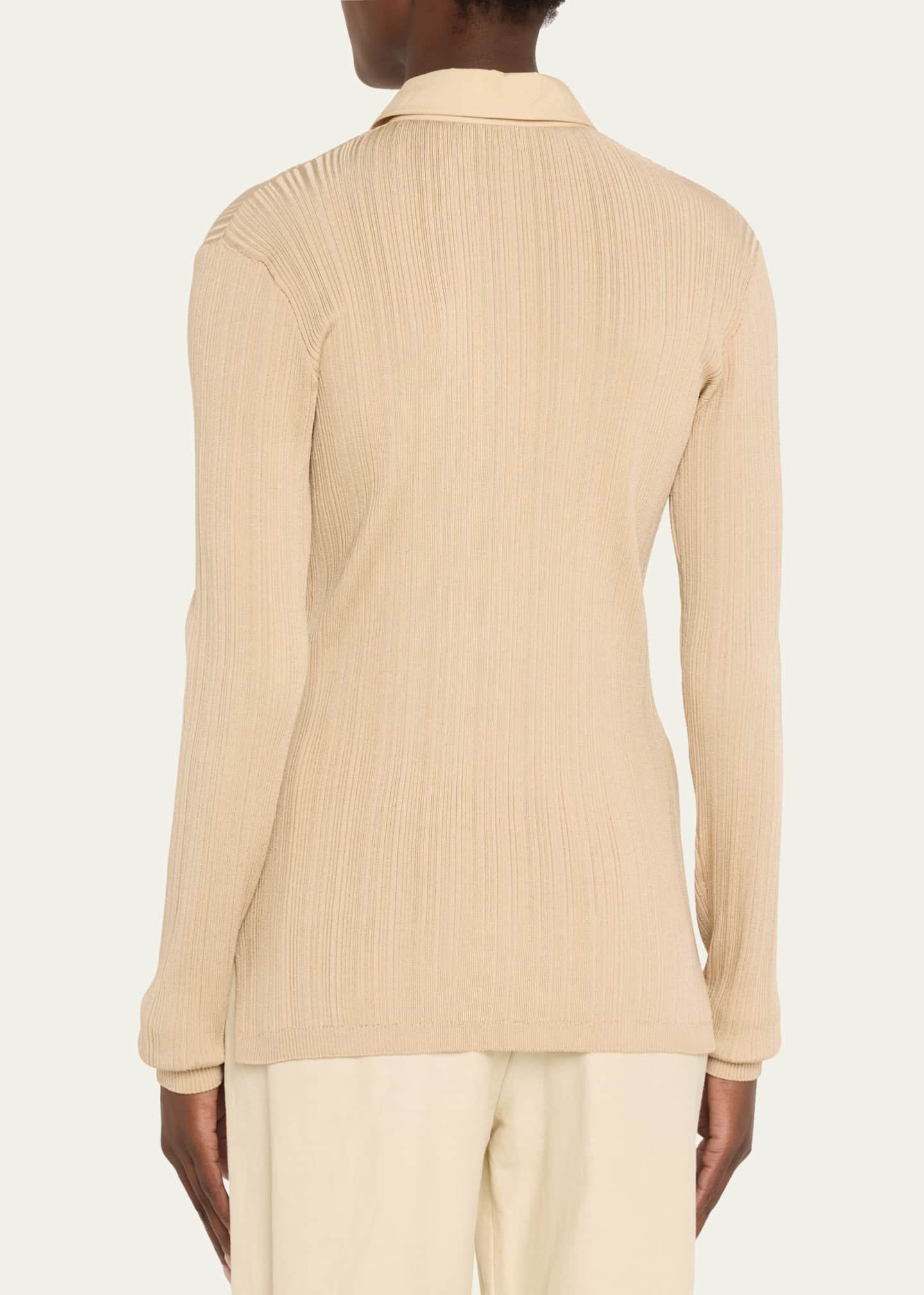 Toteme Half-Placket Knit Shirt Image 3 of 5