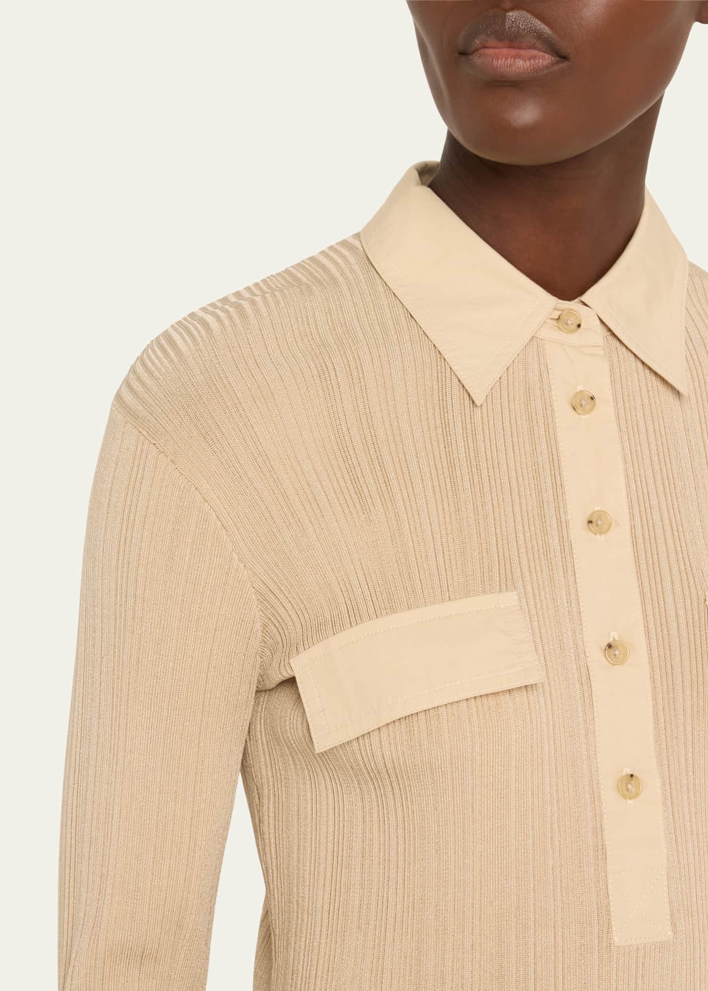 Toteme Half-Placket Knit Shirt Image 5 of 5