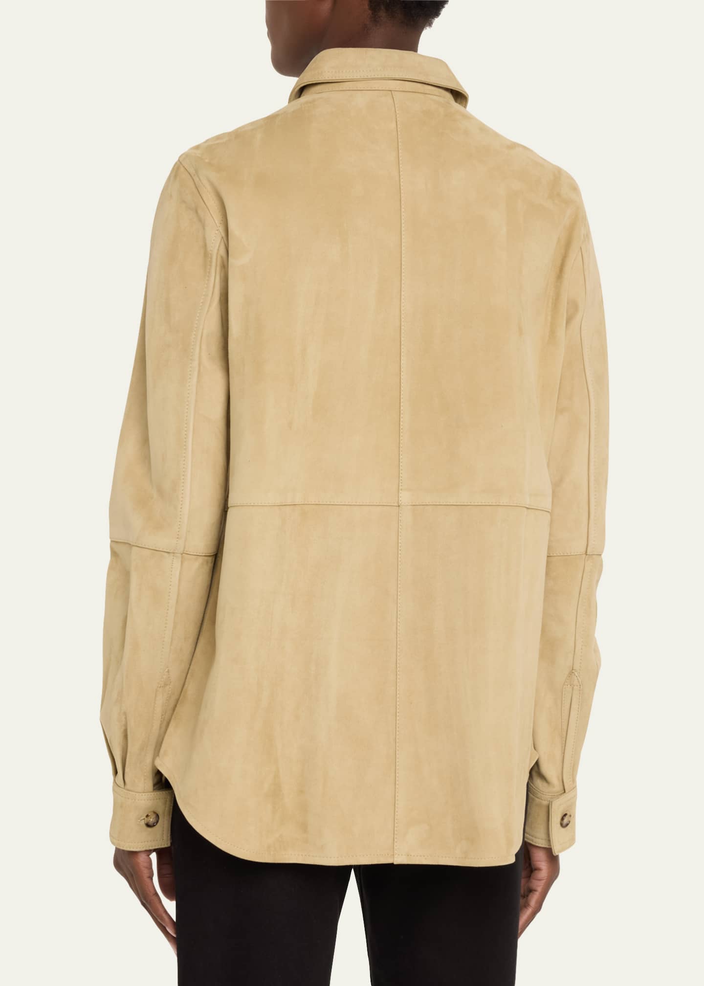 Toteme Soft Suede Button Down Shirt Image 3 of 5