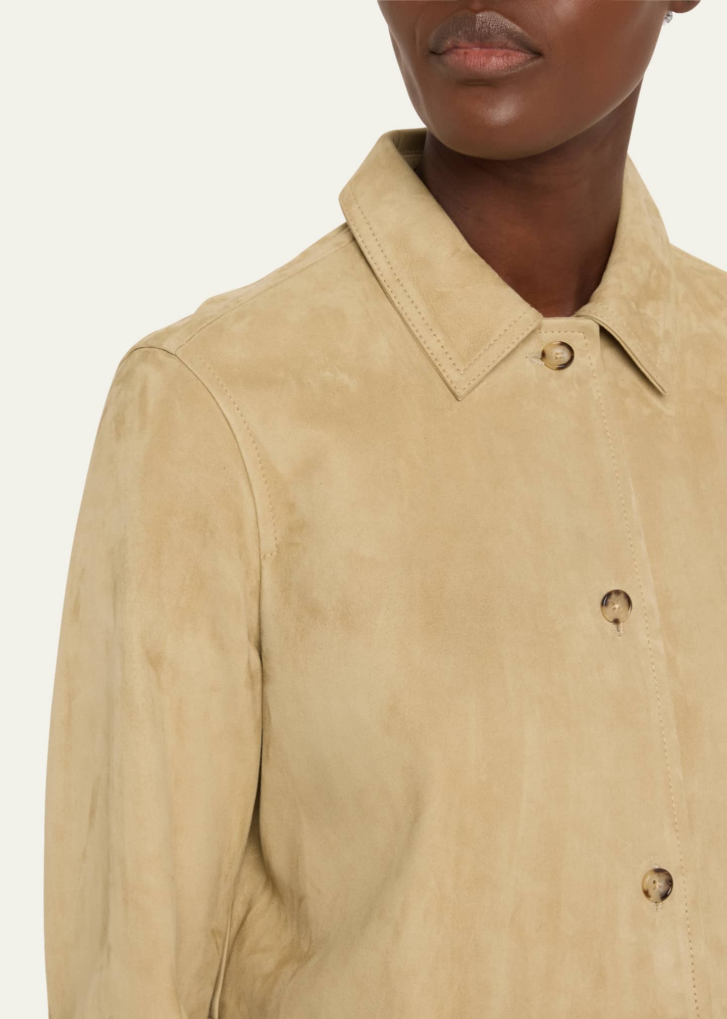 Toteme Soft Suede Button Down Shirt Image 5 of 5