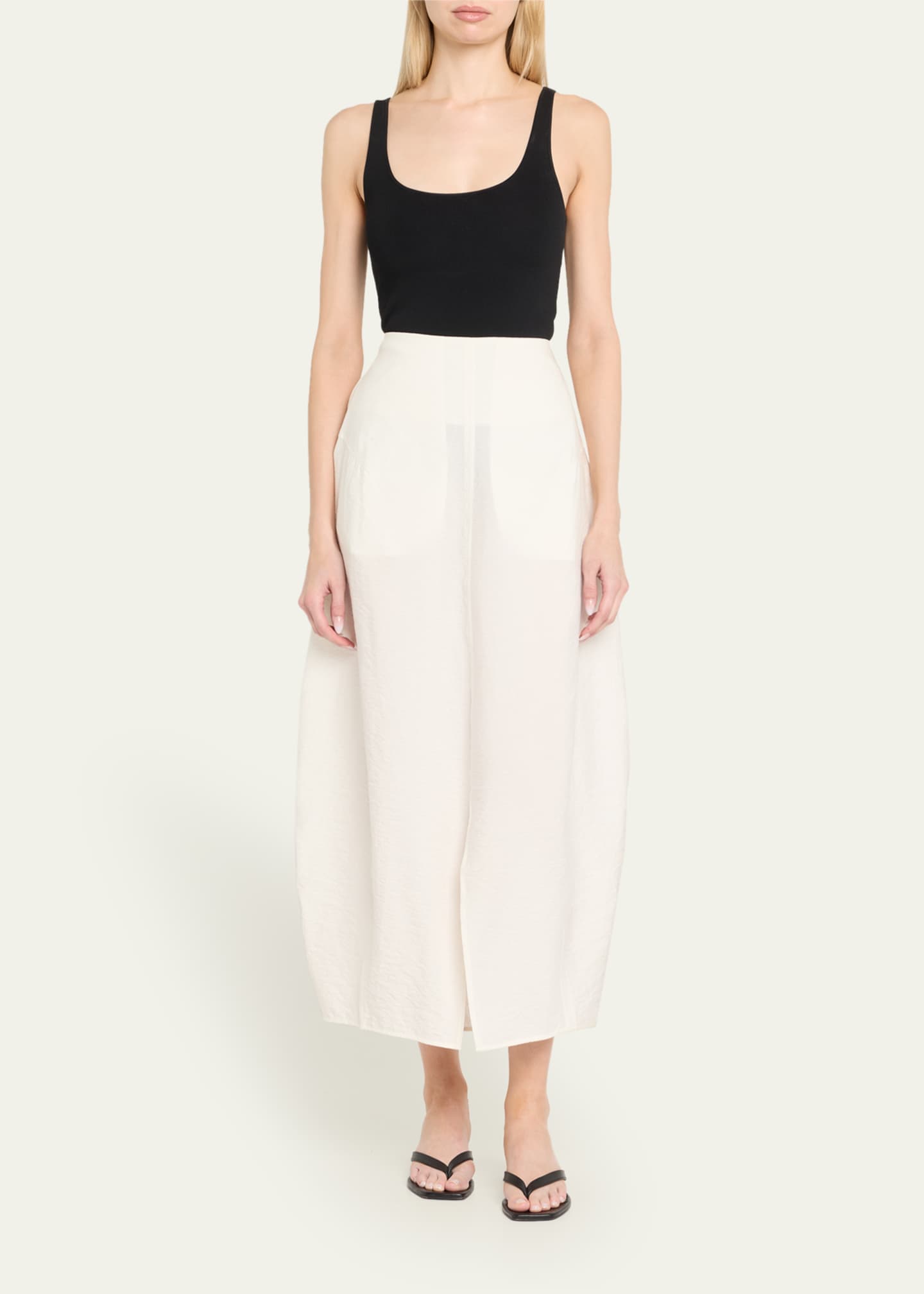 Toteme Cotton Voile Ankle Parachute Skirt Image 2 of 5