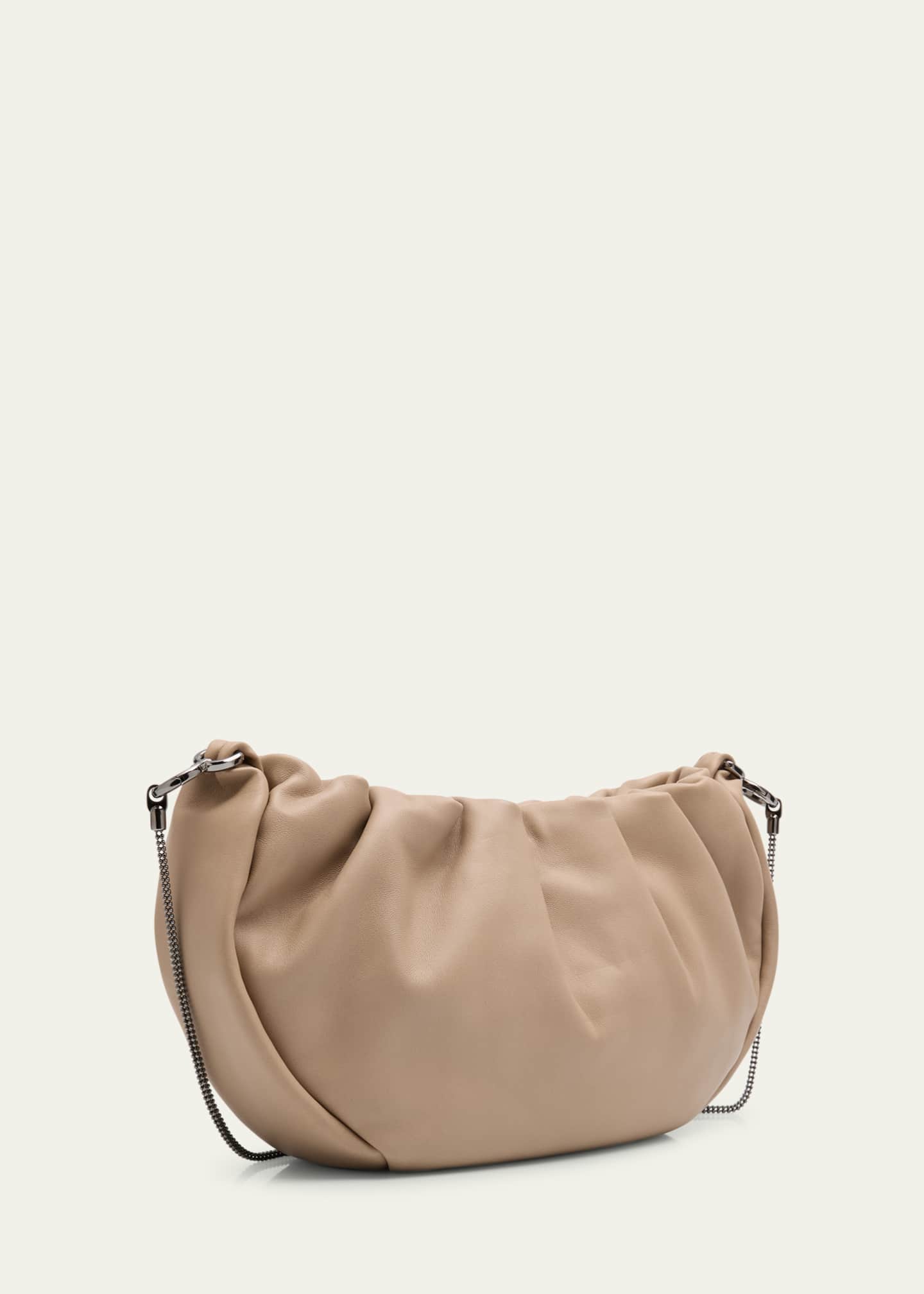 Brunello Cucinelli Brioche Leather Shoulder Bag Image 2 of 4