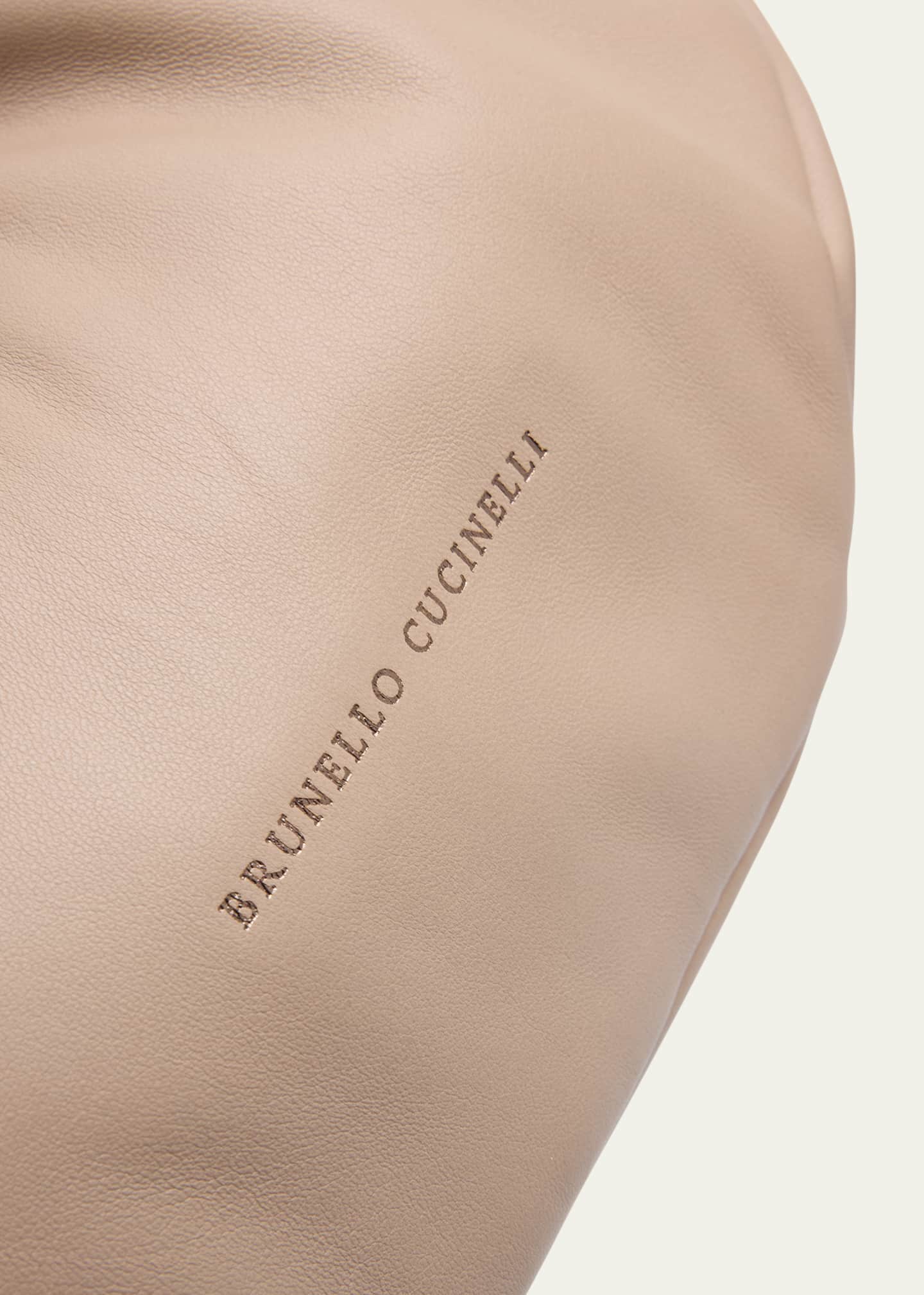 Brunello Cucinelli Brioche Leather Shoulder Bag Image 4 of 4