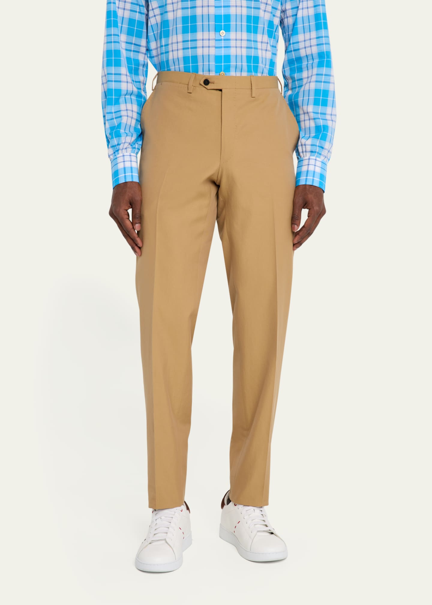 Kiton Men's Flat-Front Twill Pants Image 4 of 5