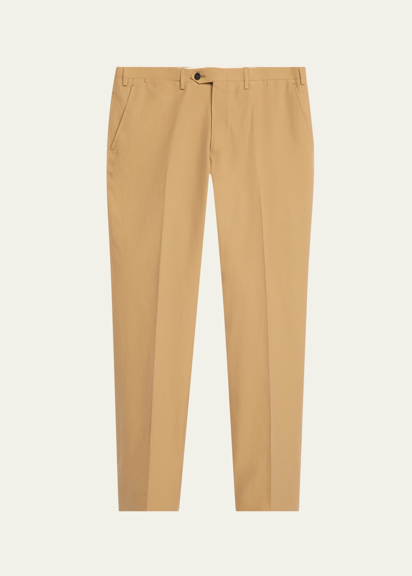 Kiton Men's Flat-Front Twill Pants Image 1 of 5