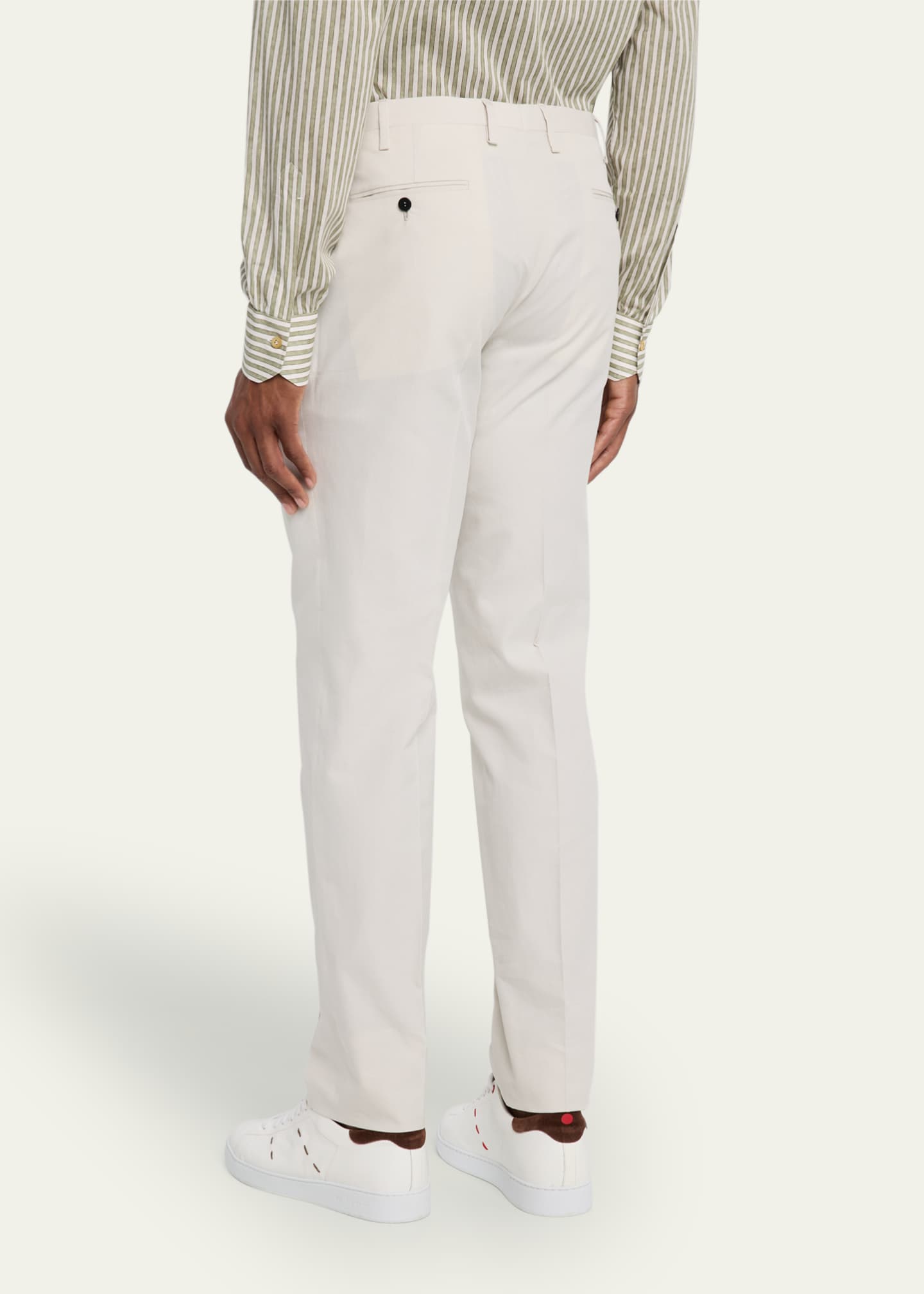 Kiton Men's Flat-Front Twill Pants Image 3 of 5
