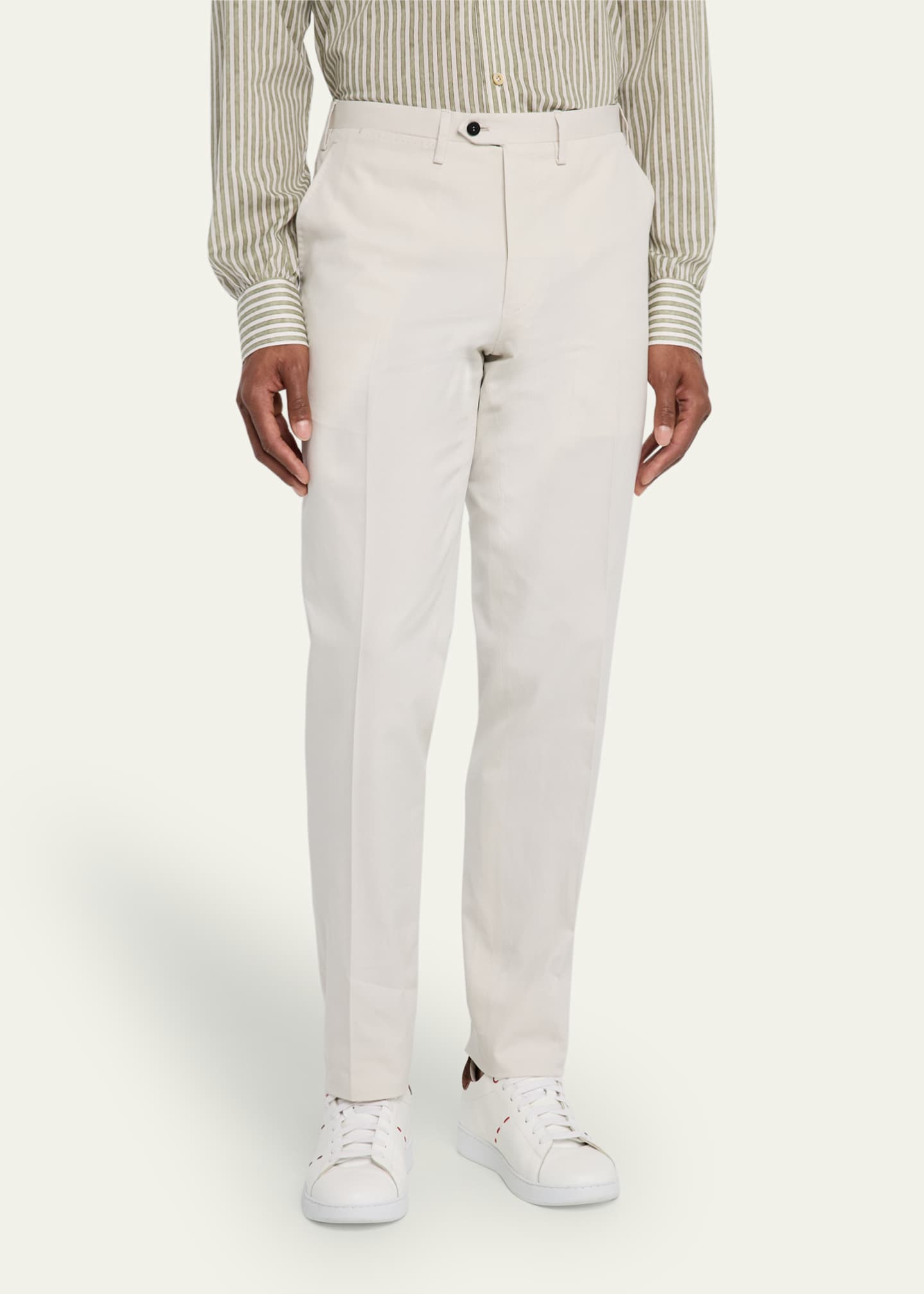 Kiton Men's Flat-Front Twill Pants Image 4 of 5