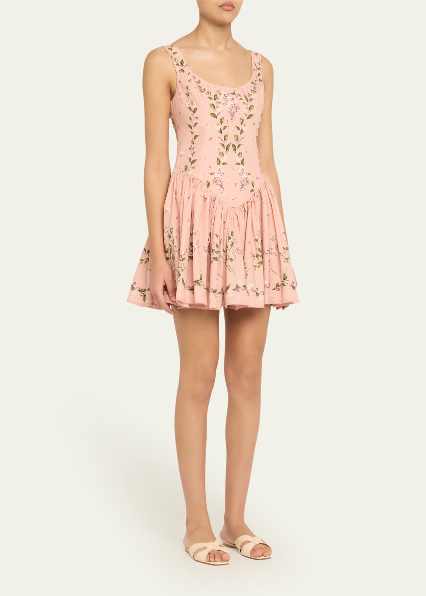 Agua by Agua Bendita Pluma Wisteria Drop-Waist Mini Dress Image 4 of 5
