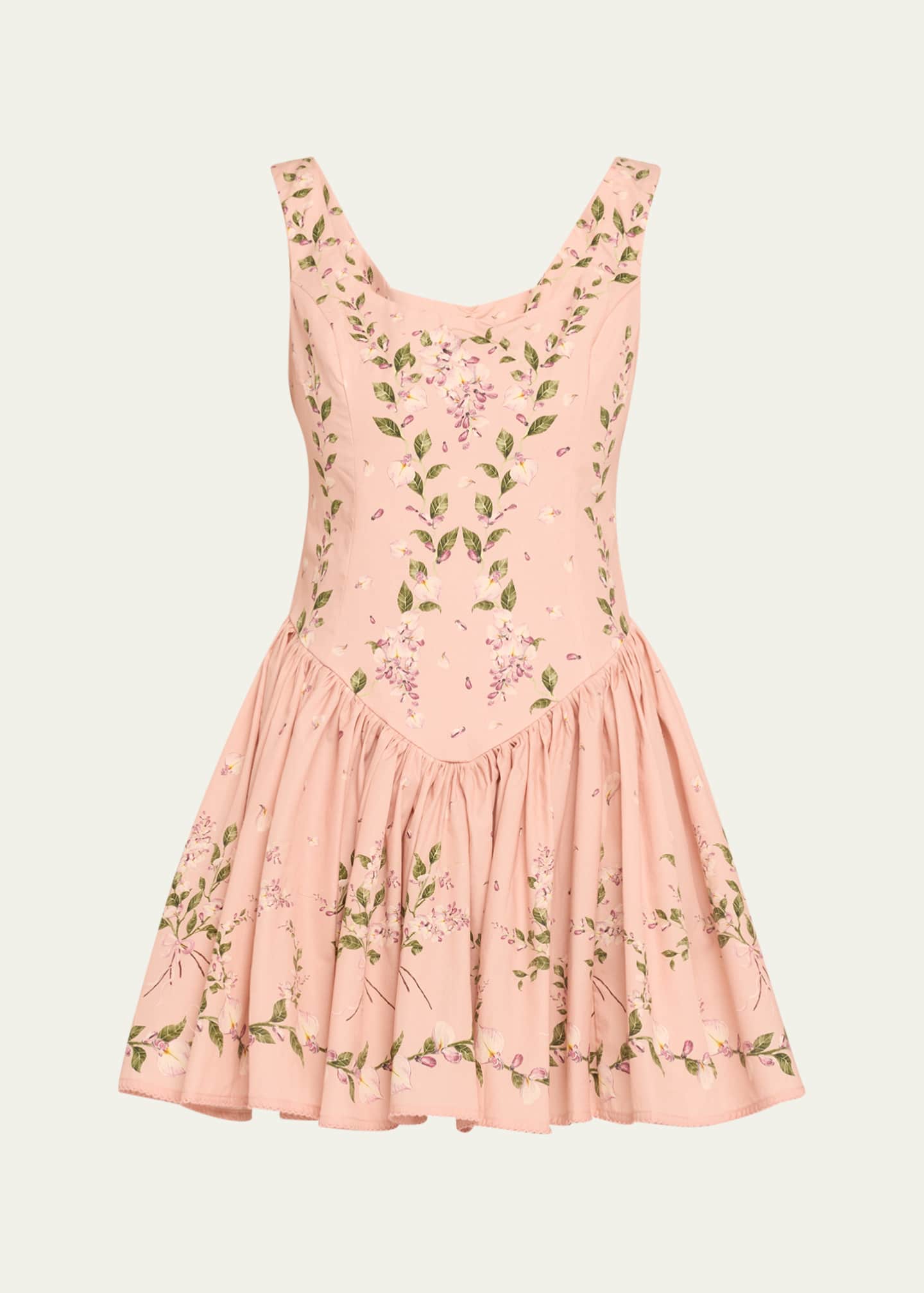 Agua by Agua Bendita Pluma Wisteria Drop-Waist Mini Dress Image 1 of 5