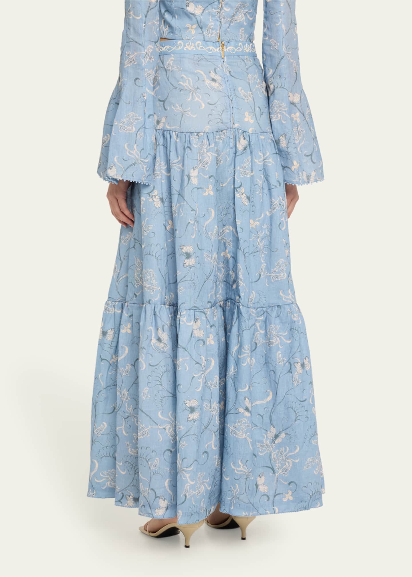 Agua by Agua Bendita Lymanopoda Anis Linen Maxi Skirt Image 3 of 5